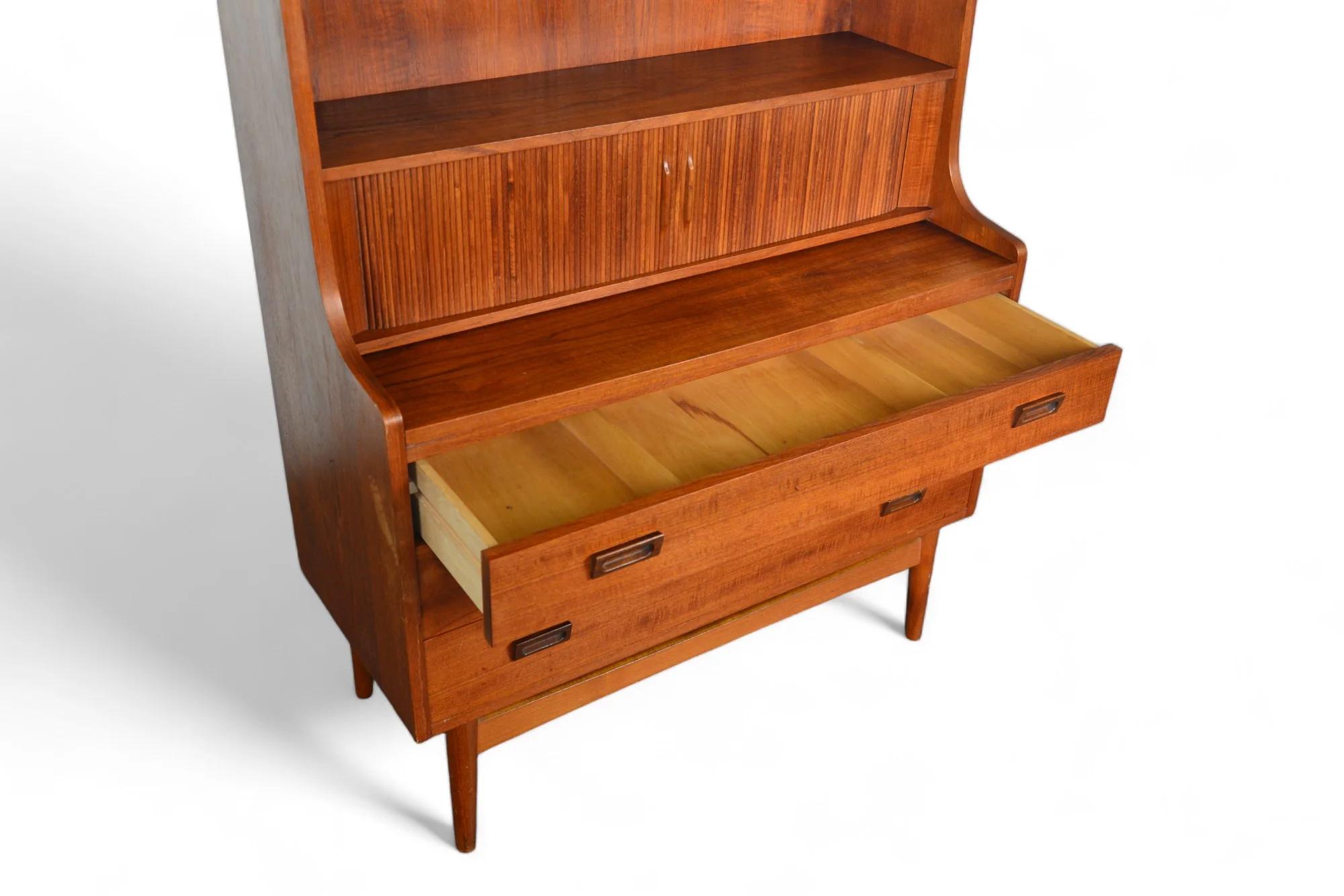Johannes Sorth Teak Bookcase / Secretary Desk For Sale 2