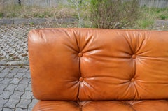 Johannes Spalt Cognac Daybed Leather Sofa Constanze by Wittmann