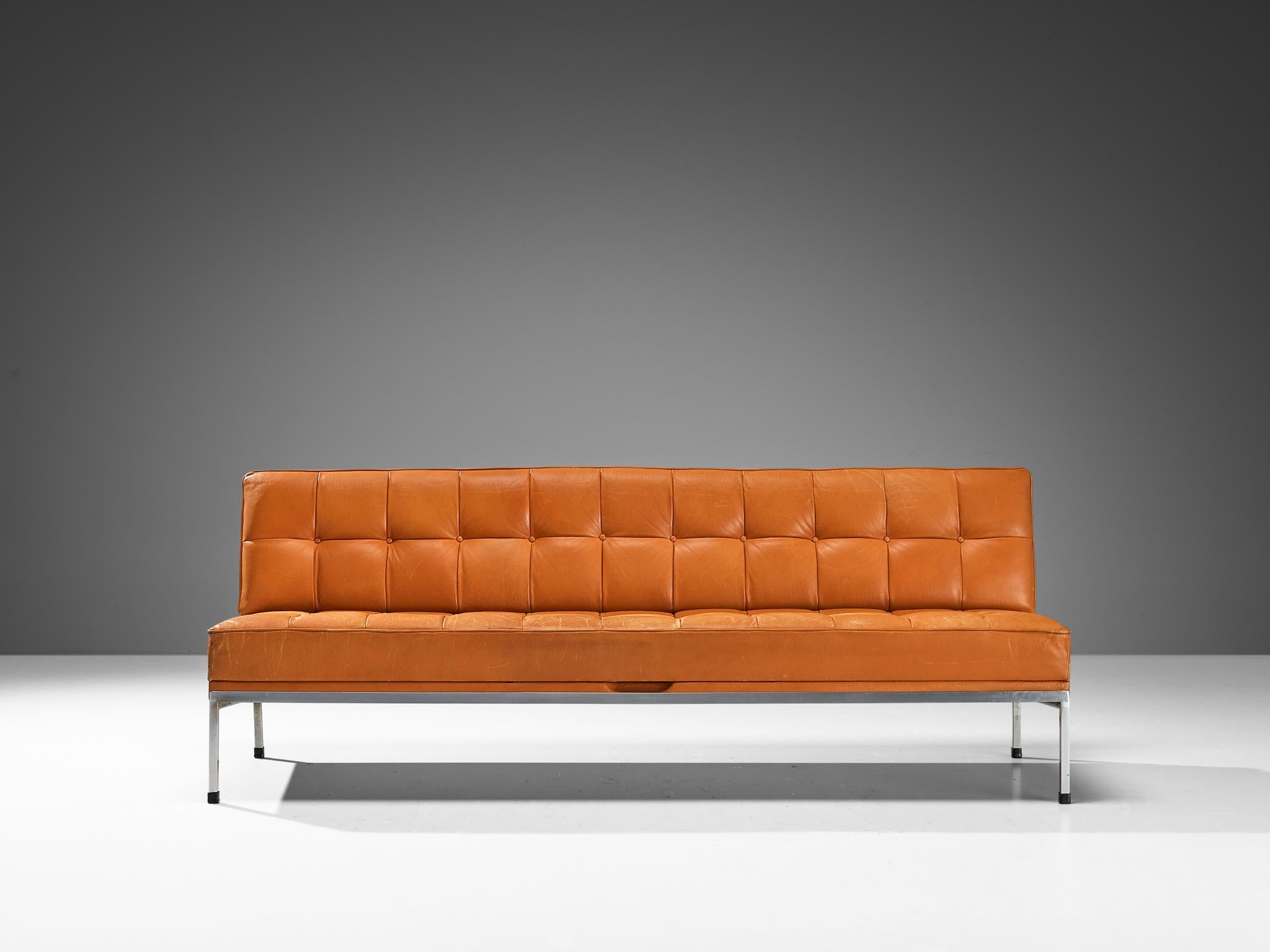 Johannes Spalt 'Constanza' Sofa Daybed in Cognac Leather  For Sale 2