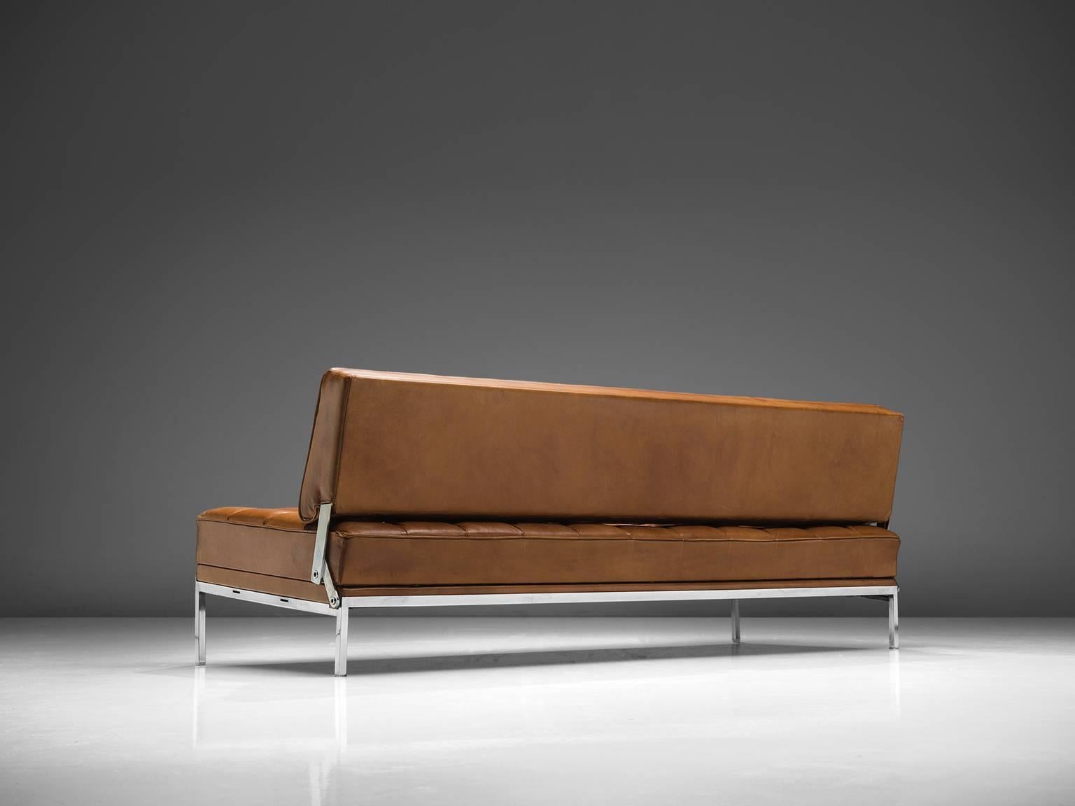 Austrian Johannes Spalt 'Constanze' Cognac Leather Sofa