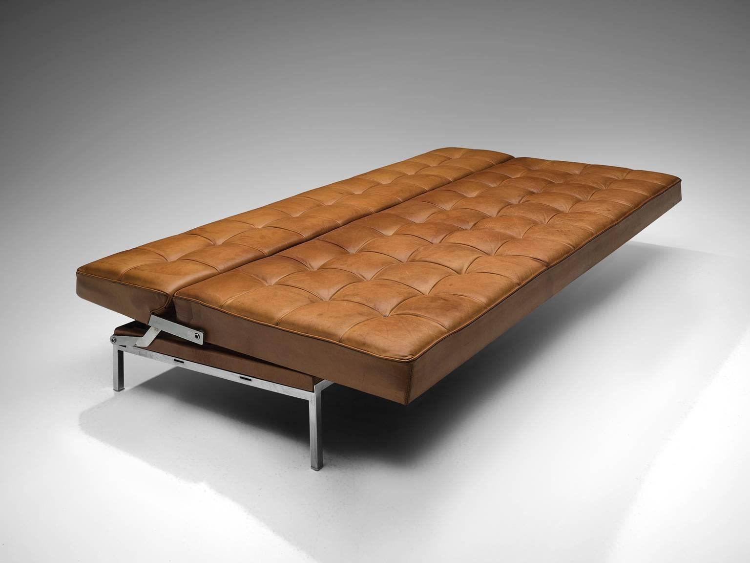 Johannes Spalt 'Constanze' Cognac Leather Sofa In Good Condition In Waalwijk, NL