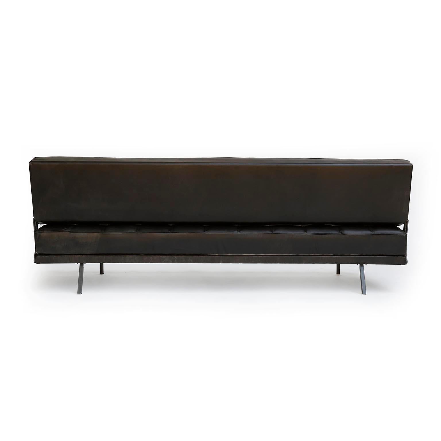 Metal Johannes Spalt 'Constanze' Sofa Daybed, Leather, 1960s