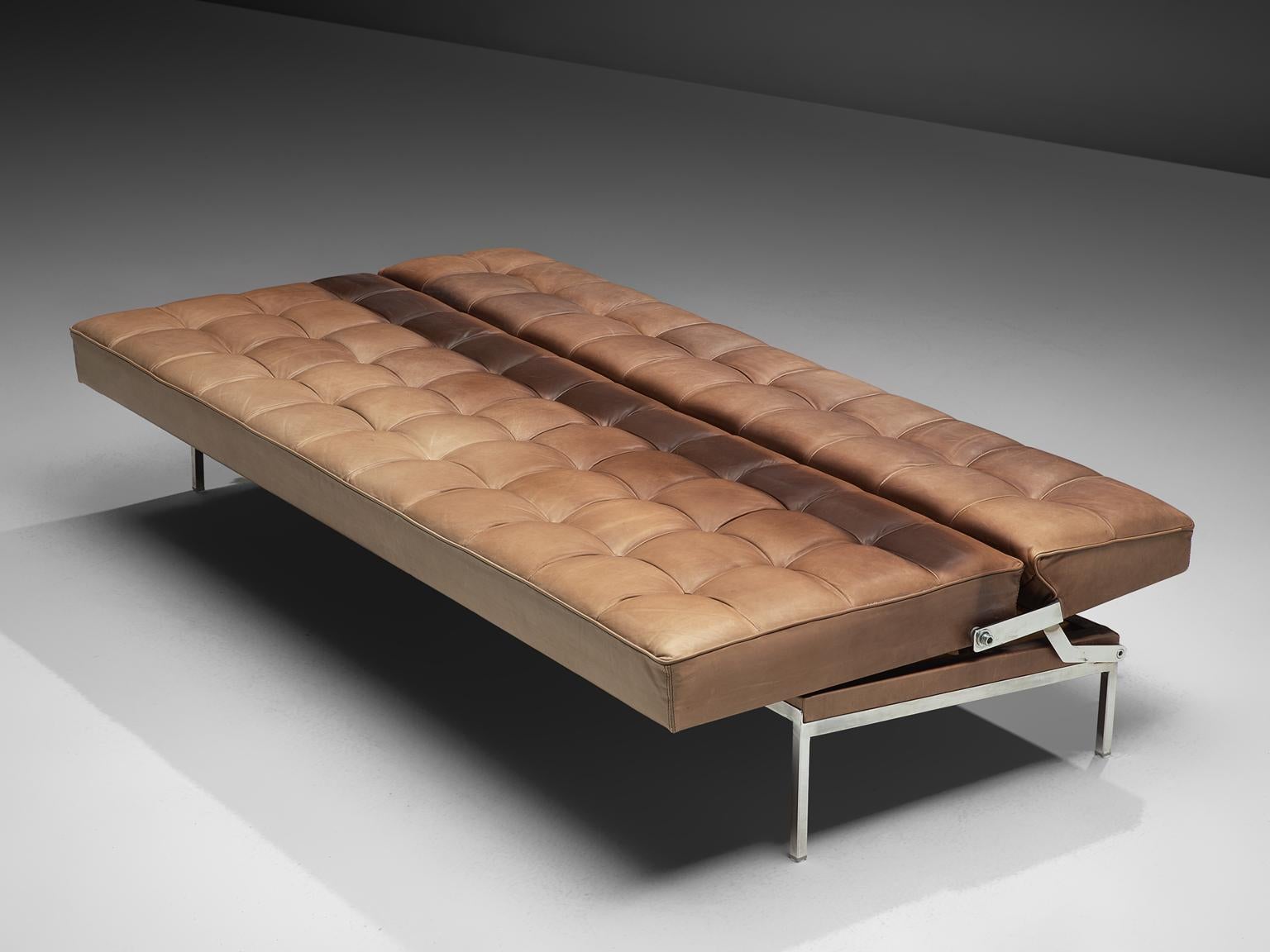 Mid-Century Modern Johannes Spalt 'Constanze' Sofa in Taupe Leather
