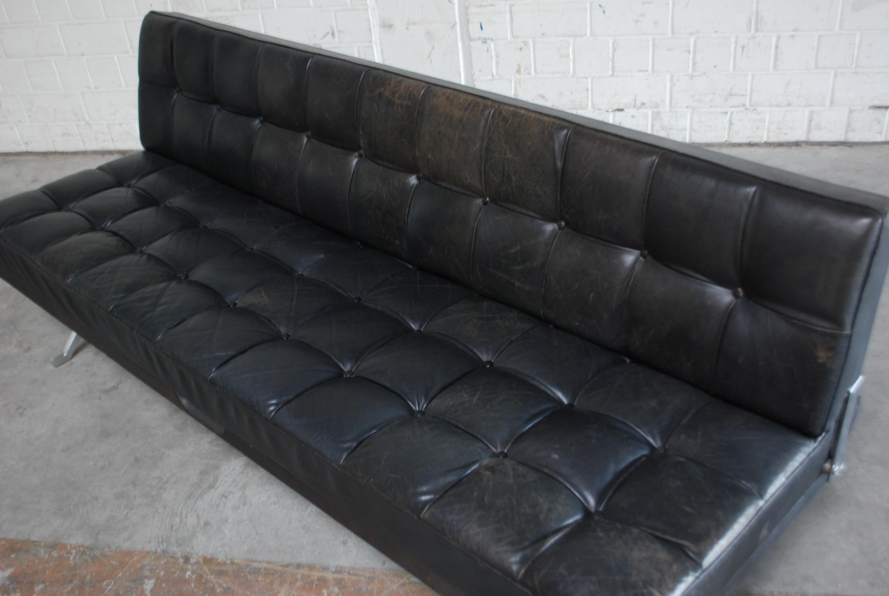 Johannes Spalt Daybed Leather Sofa Constanze by Wittmann 5