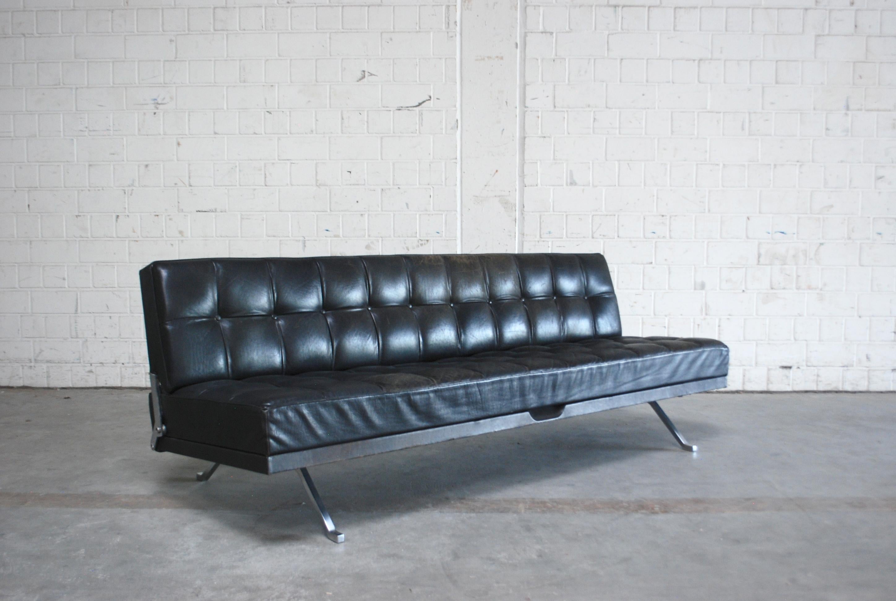 Johannes Spalt Daybed Leather Sofa Constanze by Wittmann 10