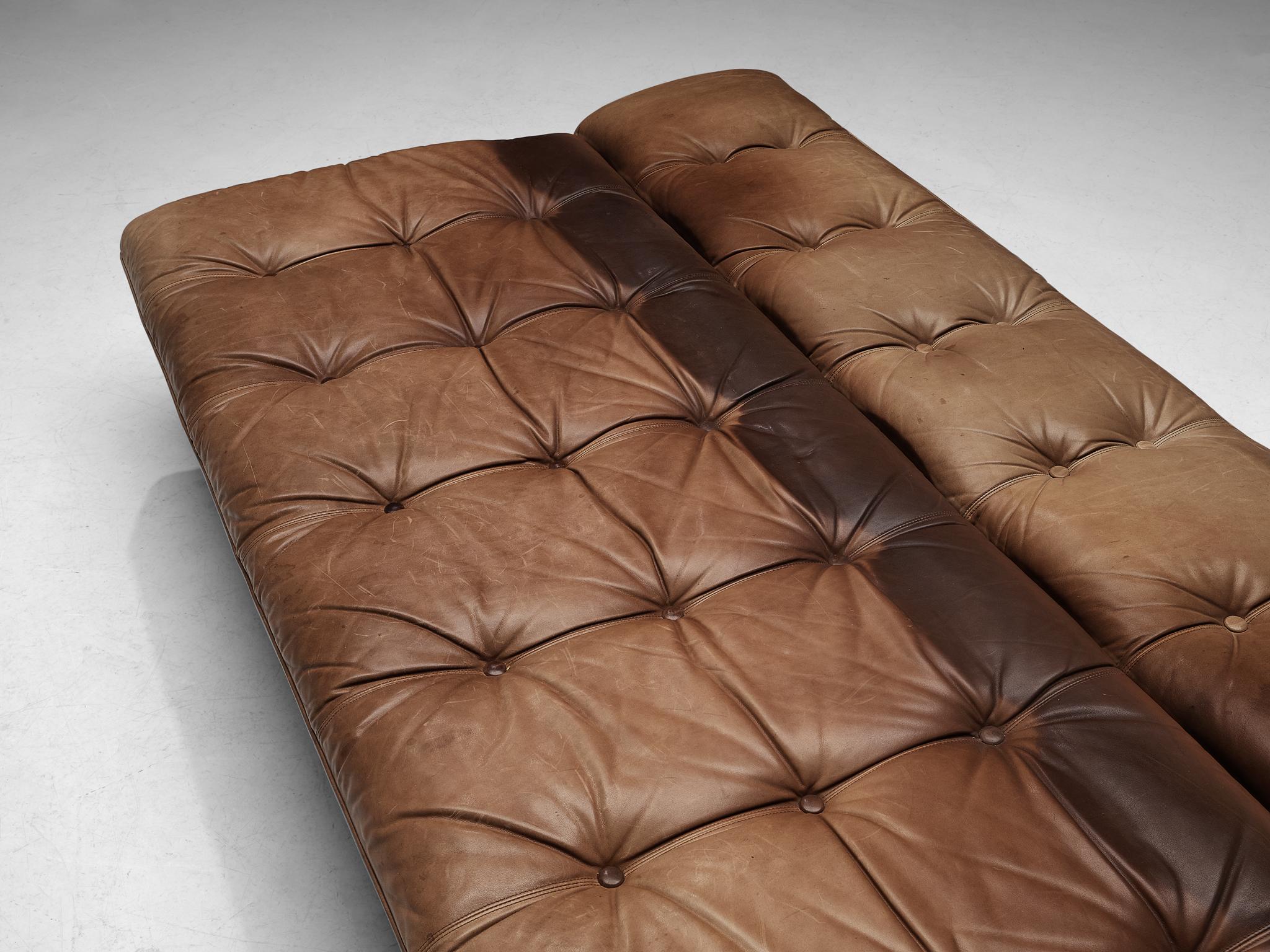 Johannes Spalt for Wittmann 'Constanze' Sofa in Cognac Leather  For Sale 3