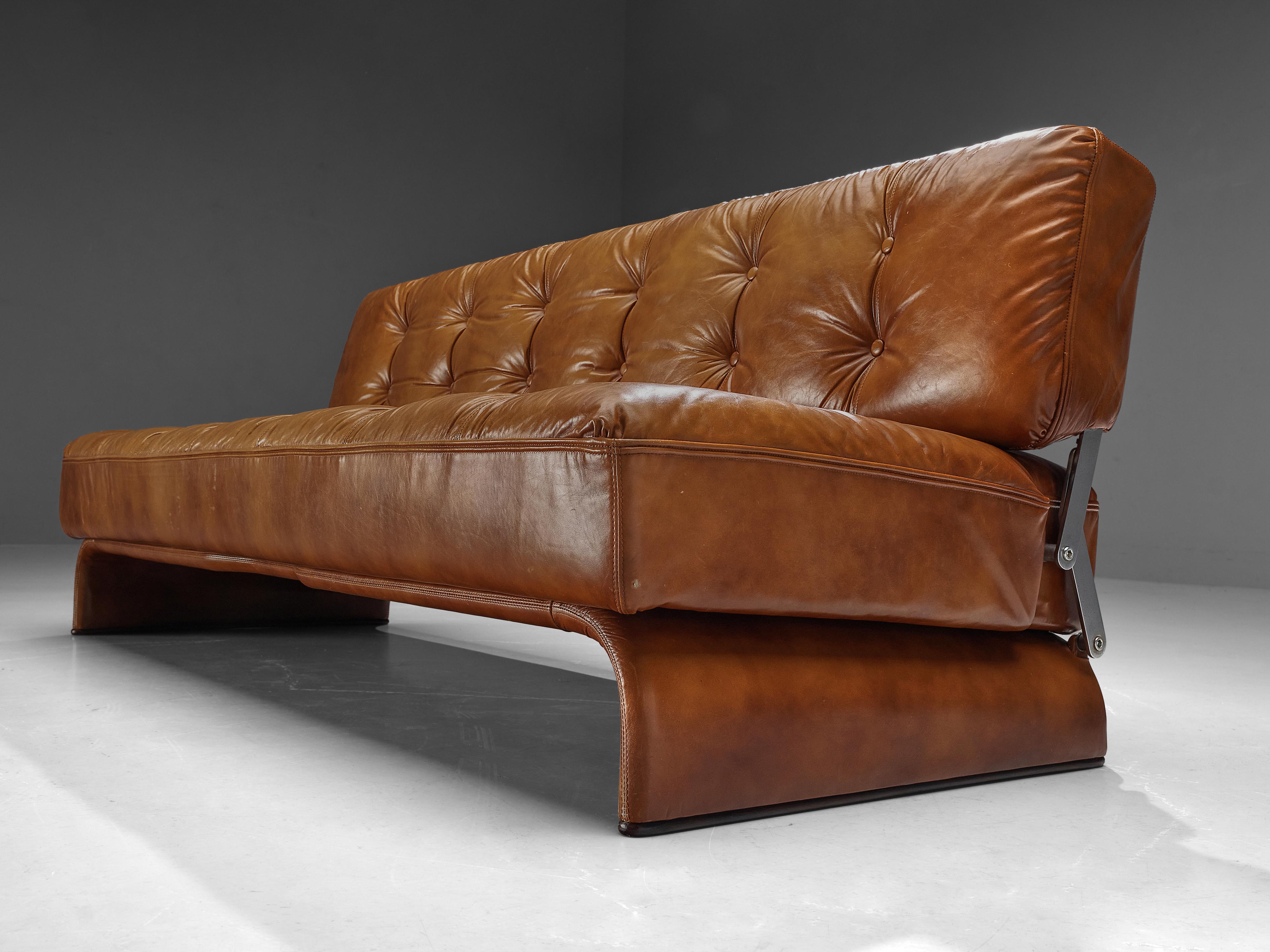 Johannes Spalt for Wittmann Constanze Sofa in Cognac Leather 5
