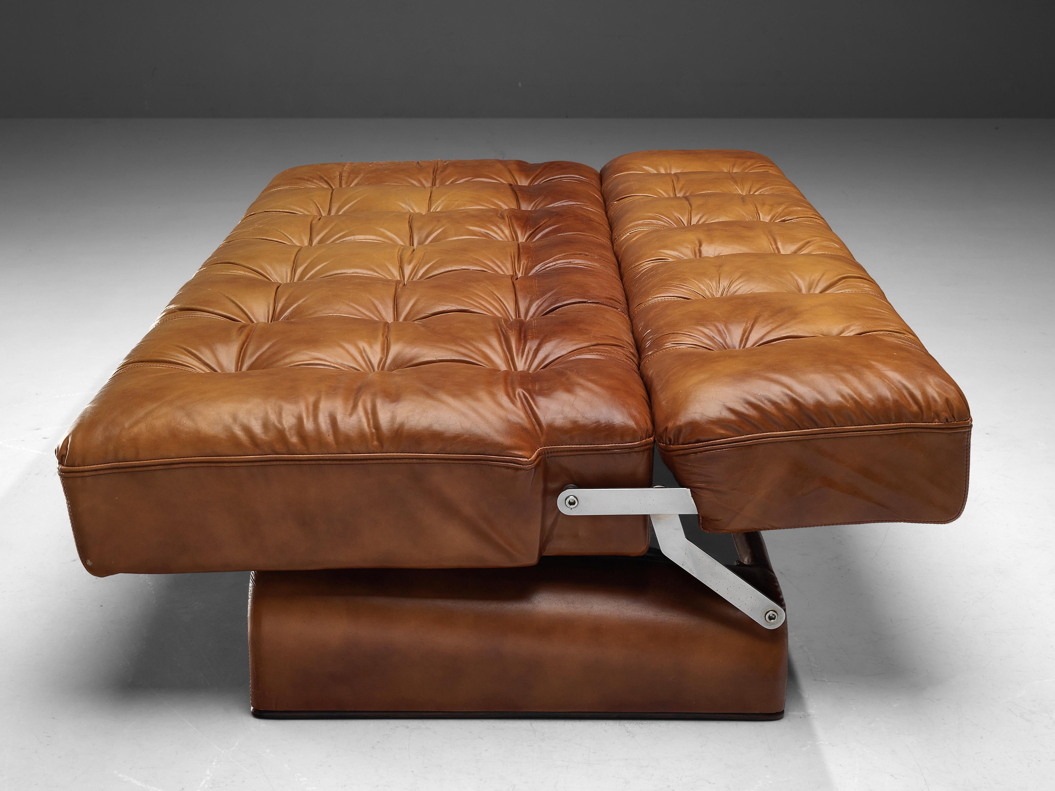 Mid-20th Century Johannes Spalt for Wittmann Constanze Sofa in Cognac Leather