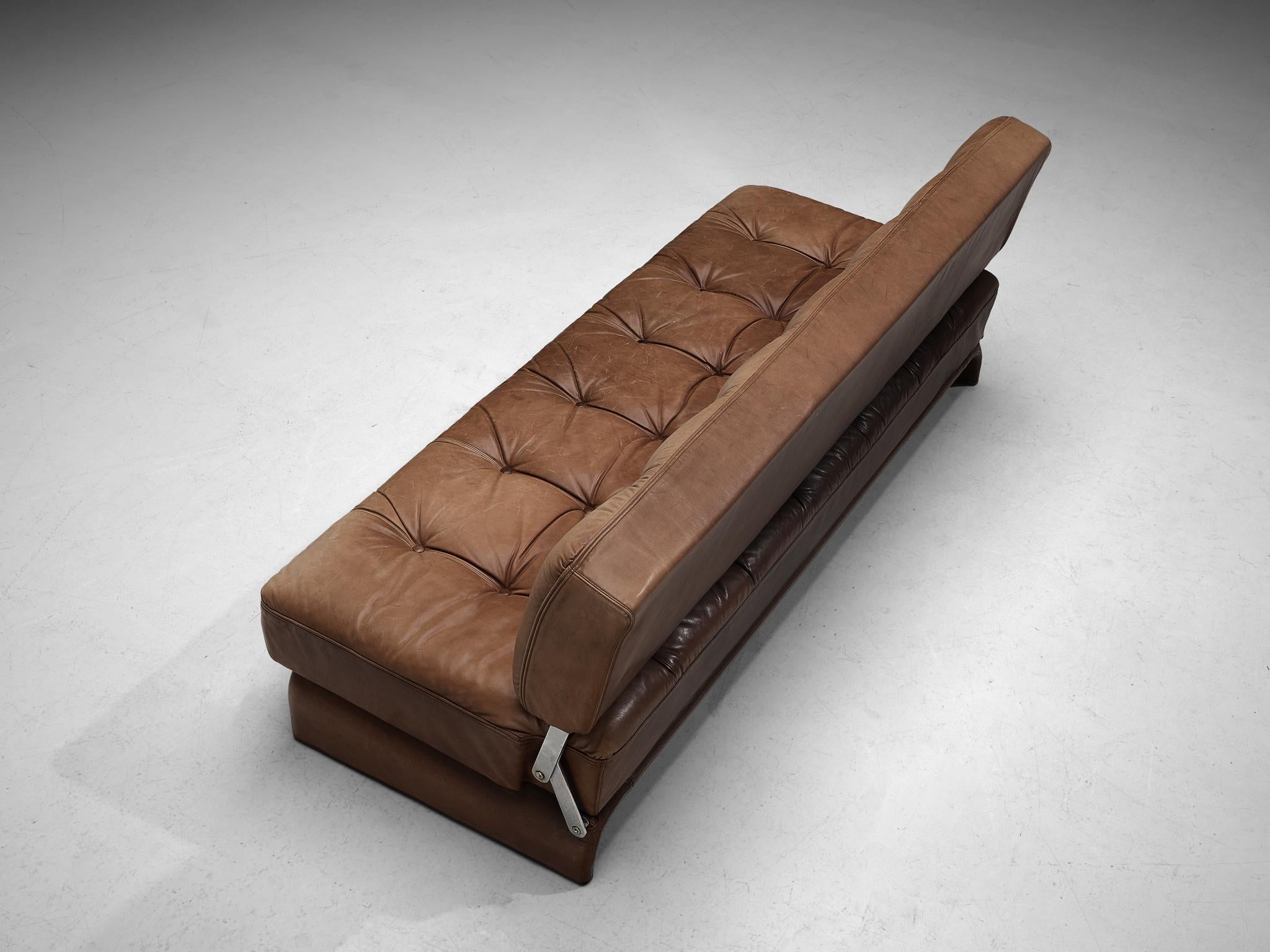 Mid-20th Century Johannes Spalt for Wittmann 'Constanze' Sofa in Cognac Leather  For Sale