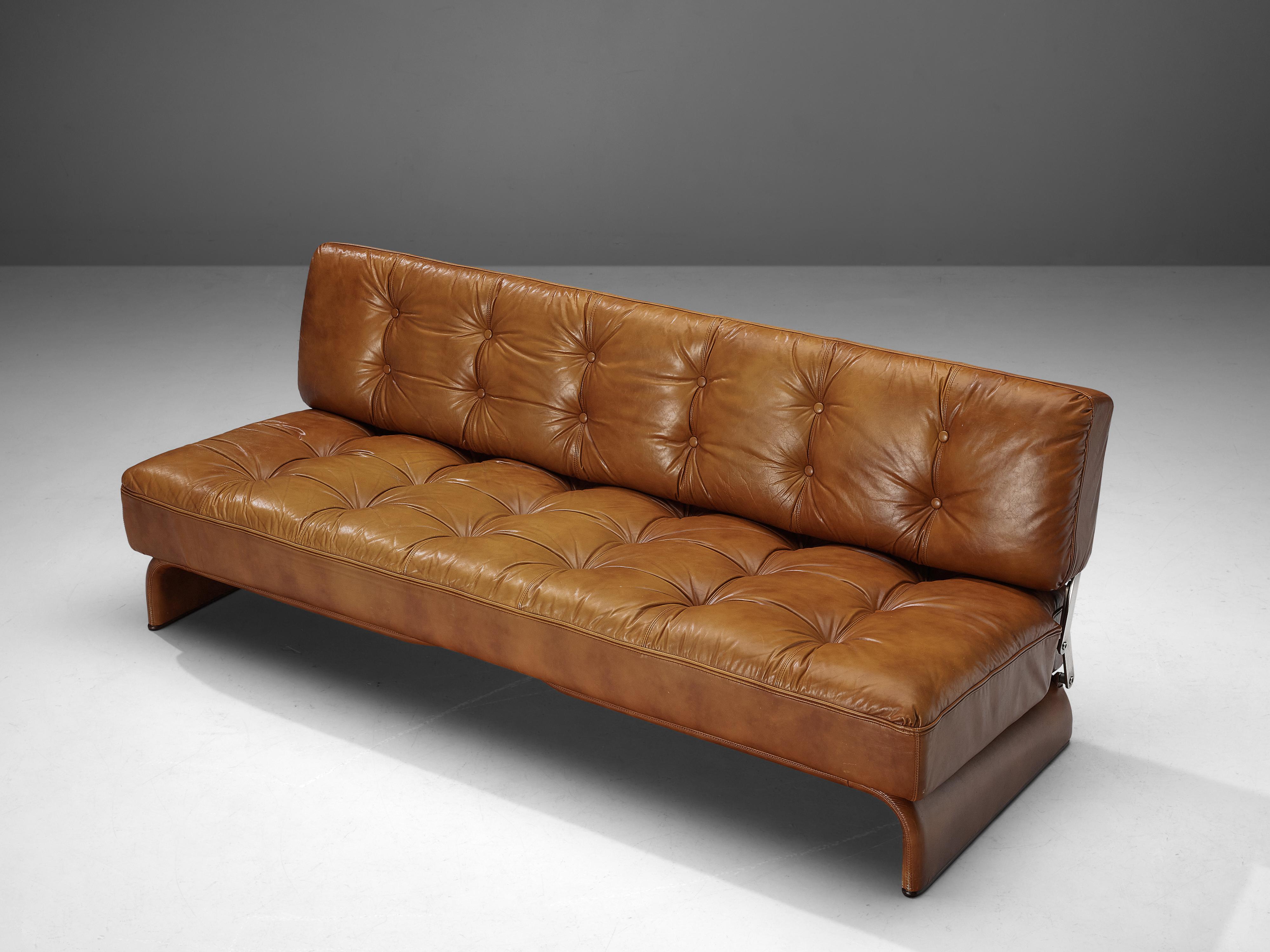 Johannes Spalt for Wittmann Constanze Sofa in Cognac Leather 1