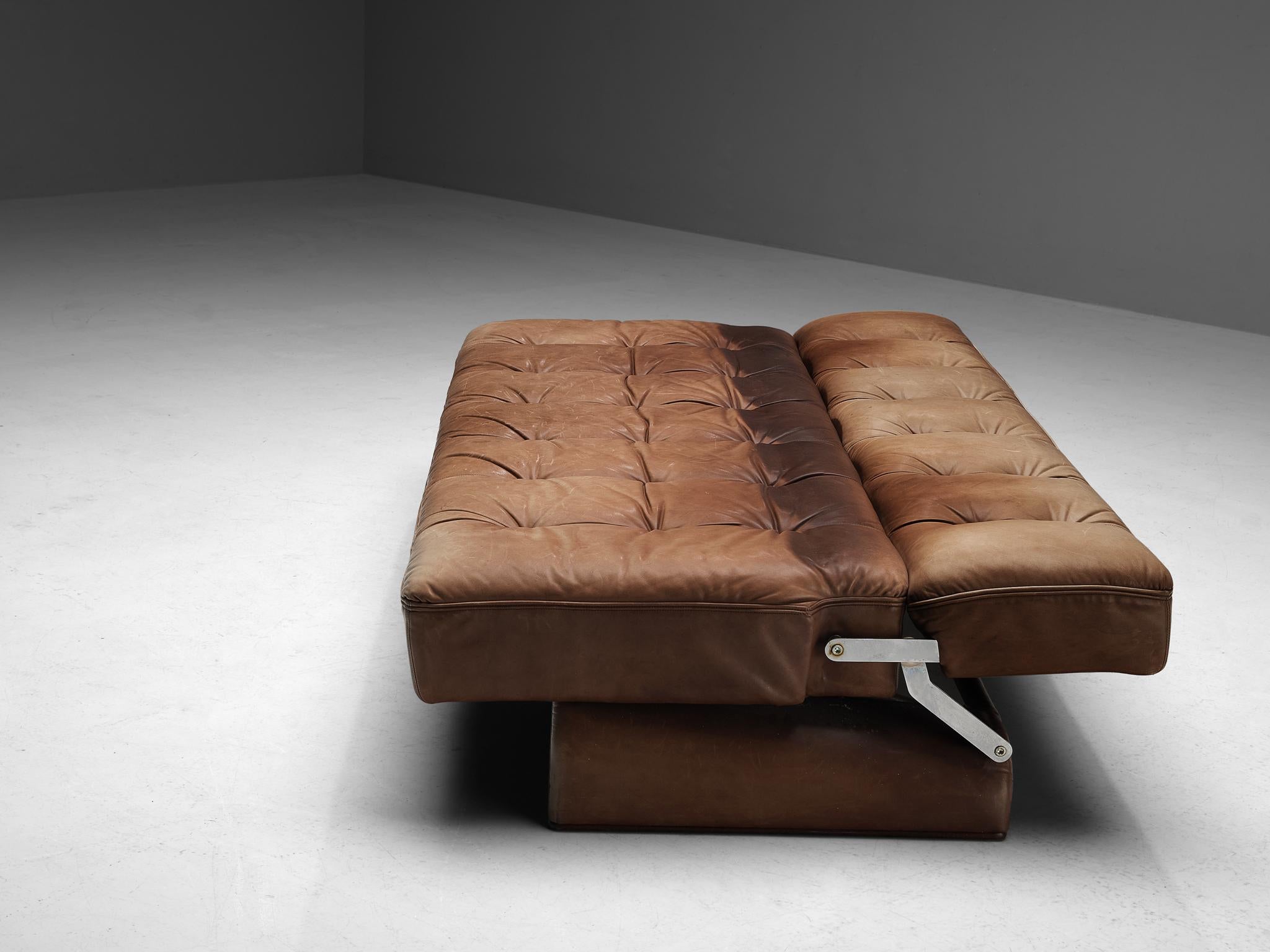 Johannes Spalt for Wittmann 'Constanze' Sofa in Cognac Leather  For Sale 1