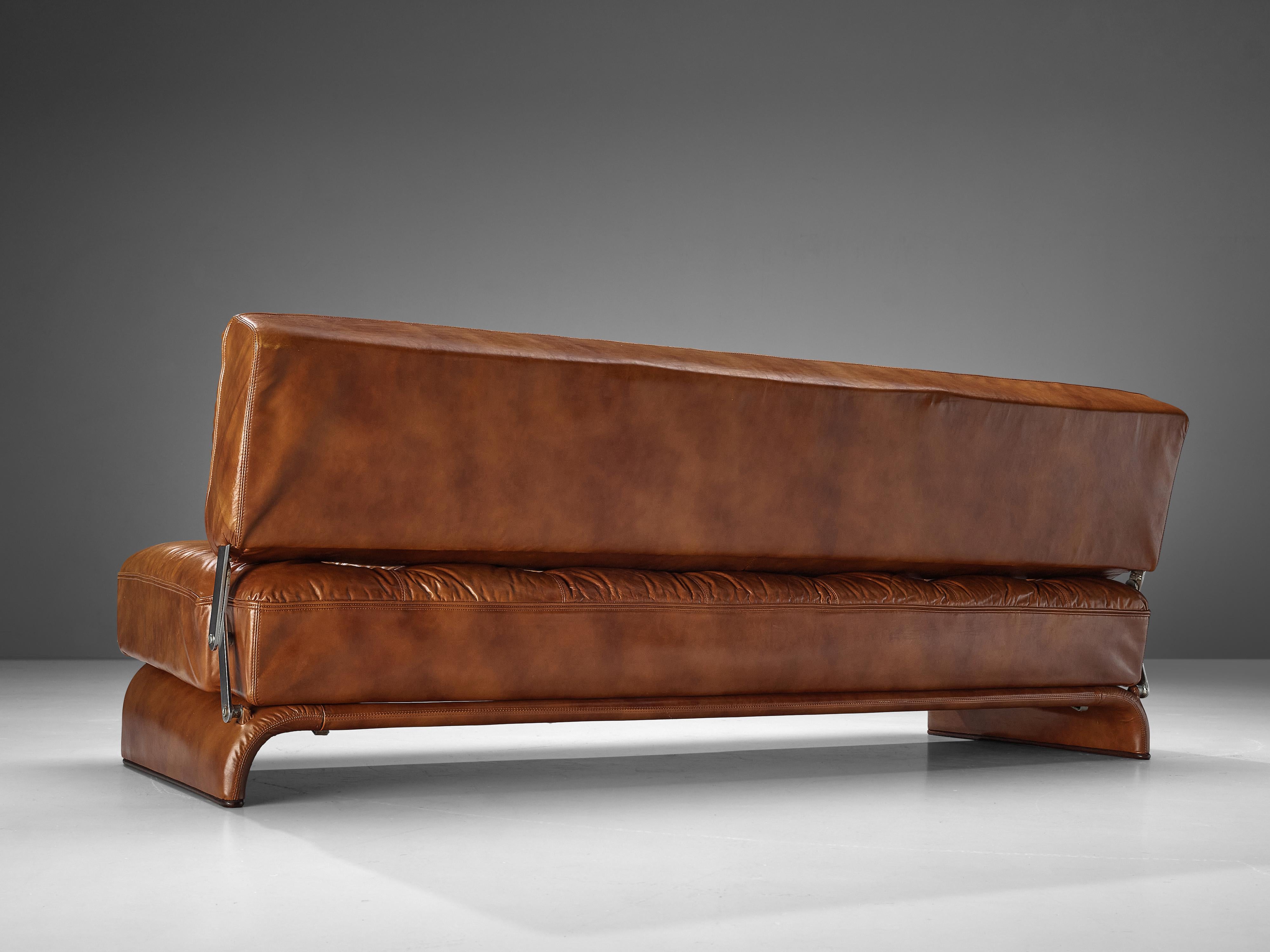 Johannes Spalt for Wittmann Constanze Sofa in Cognac Leather 3