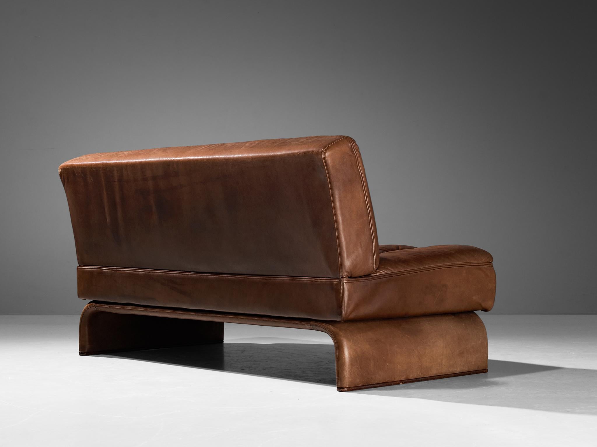 Johannes Spalt for Wittmann Constanze Sofa in Cognac Leather 3