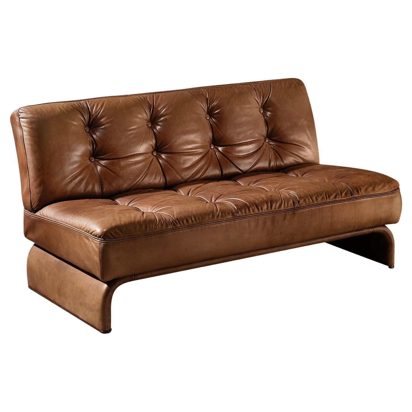 Johannes Spalt for Wittmann 'Constanze' Sofa or Daybed in Cognac Leather 