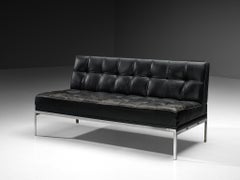 Johannes Spalt for Wittmann Sofa in Black Leather
