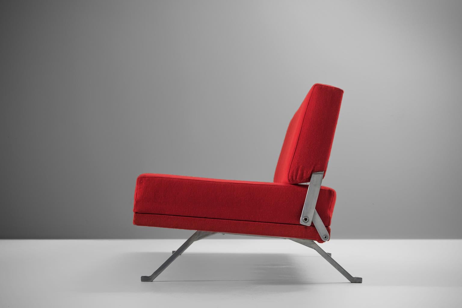 Johannes Spalt Red 'Constanze' Sofa In Good Condition In Waalwijk, NL