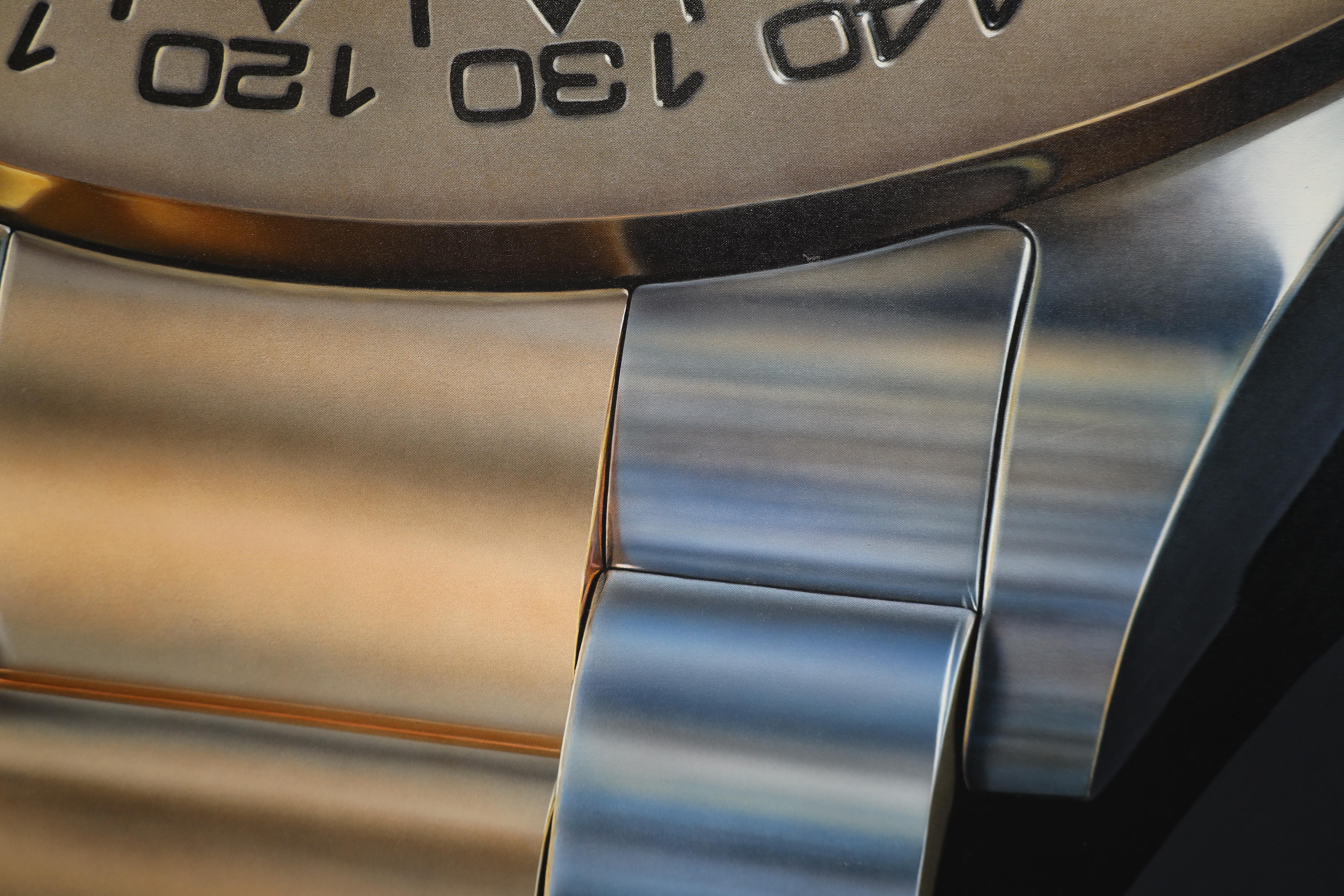 Rolex Daytona – Hyperrealistisches Gemälde (Realismus), Painting, von Johannes Wessmark