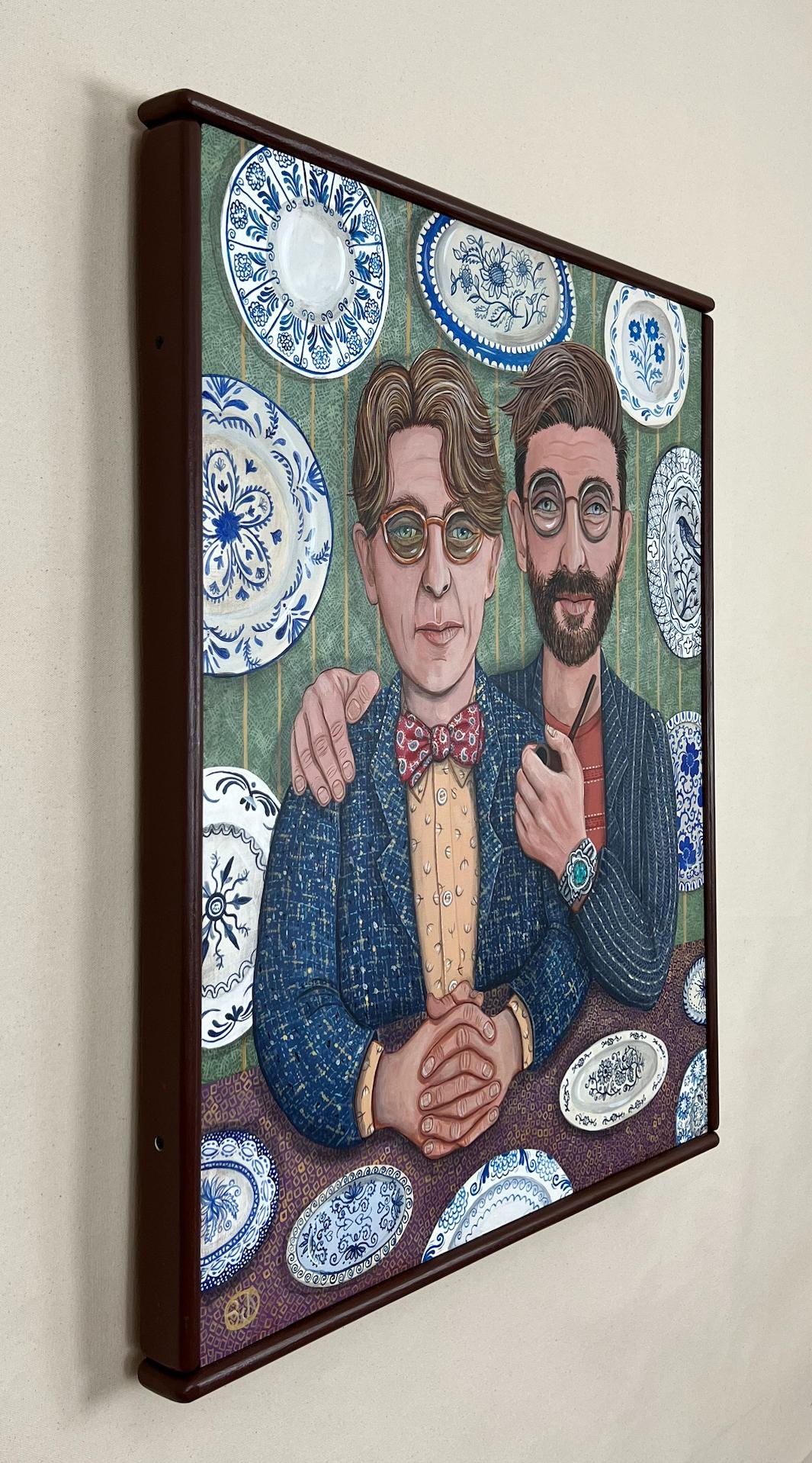 Sie sind mein Weiß. „You Are My Blue“, Originalgemälde – Painting von Johansen Newman