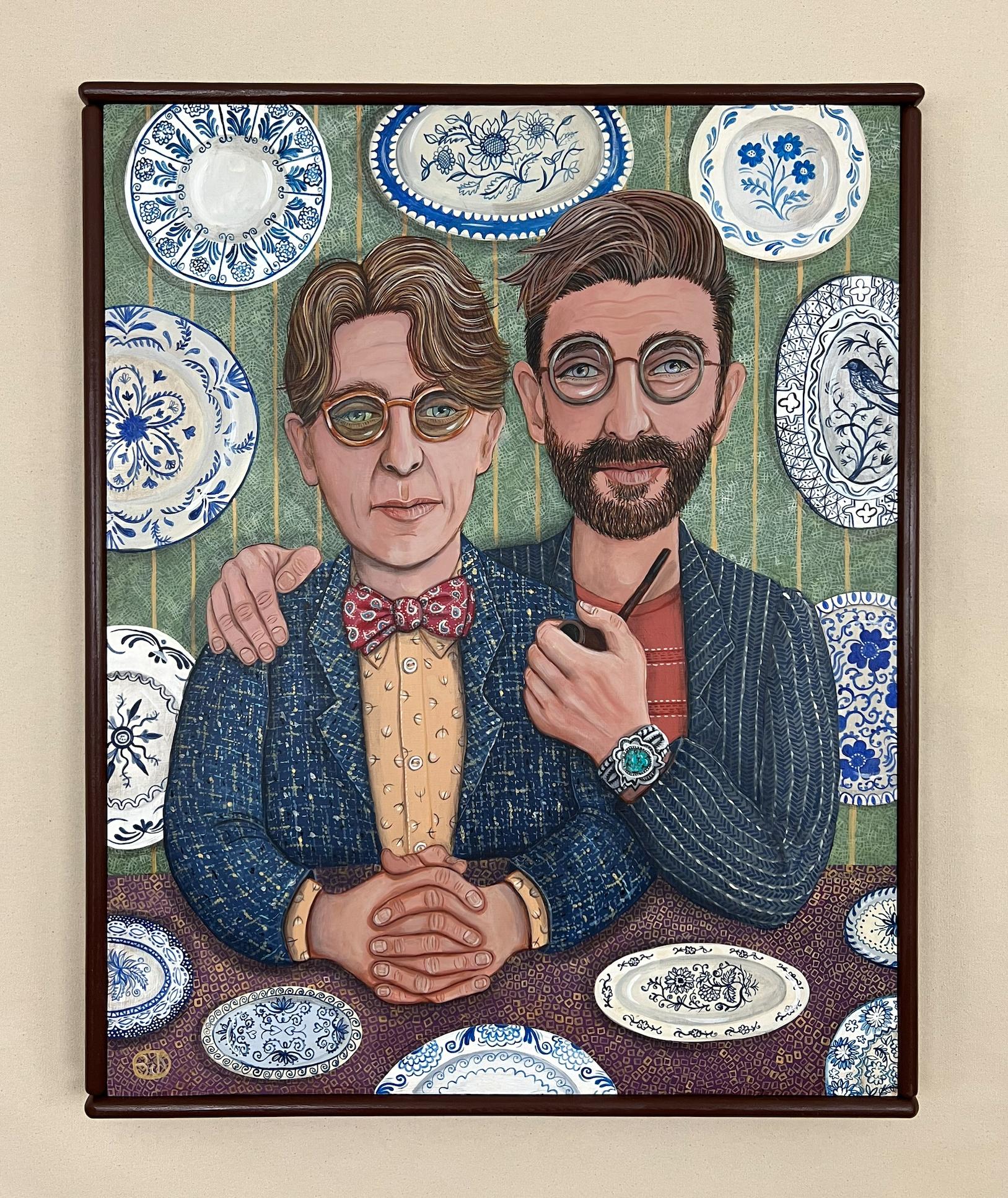Sie sind mein Weiß. „You Are My Blue“, Originalgemälde (Art brut), Painting, von Johansen Newman
