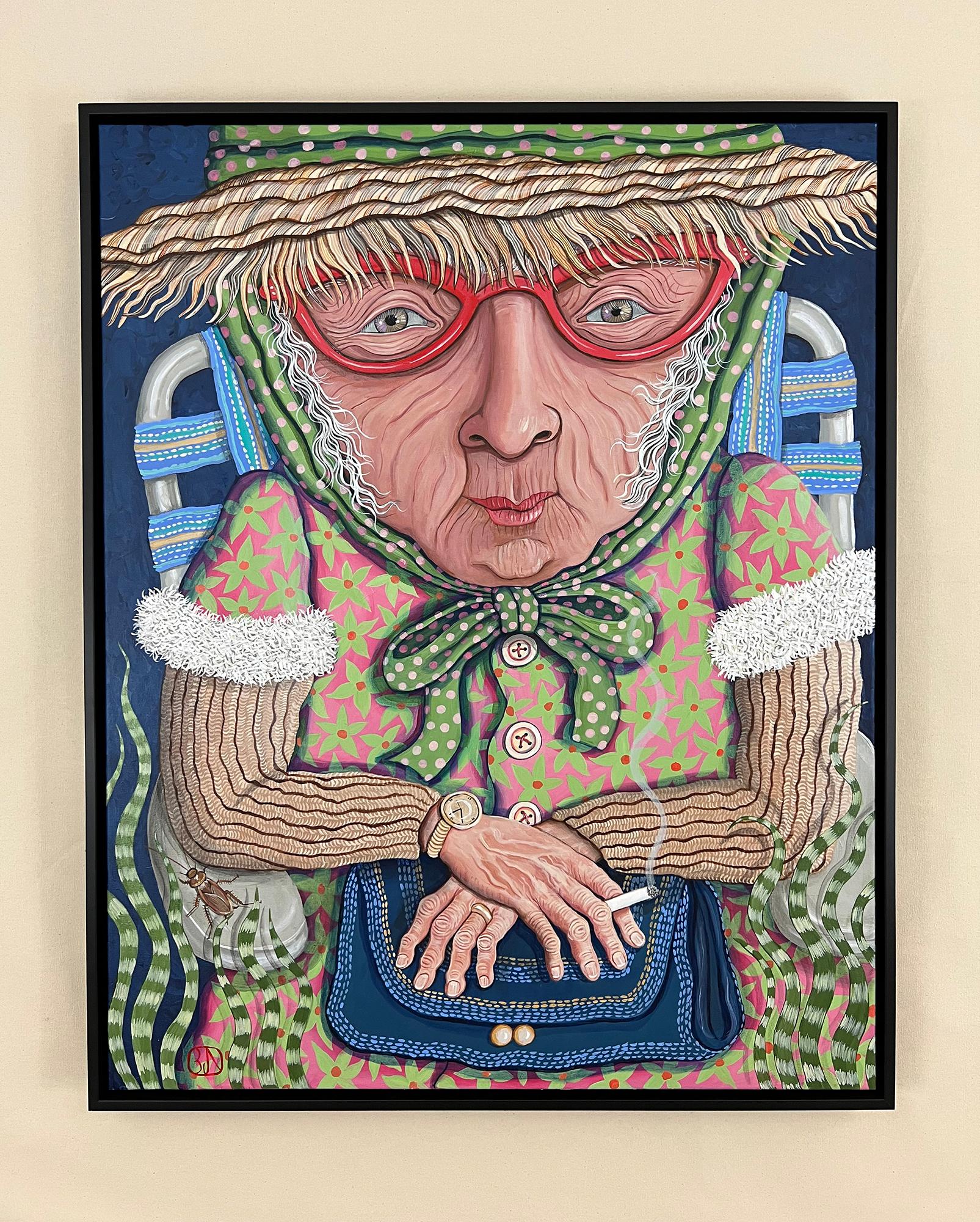 A Chilly Evening In Boca Raton, Originalgemälde (Art brut), Painting, von Johansen Newman