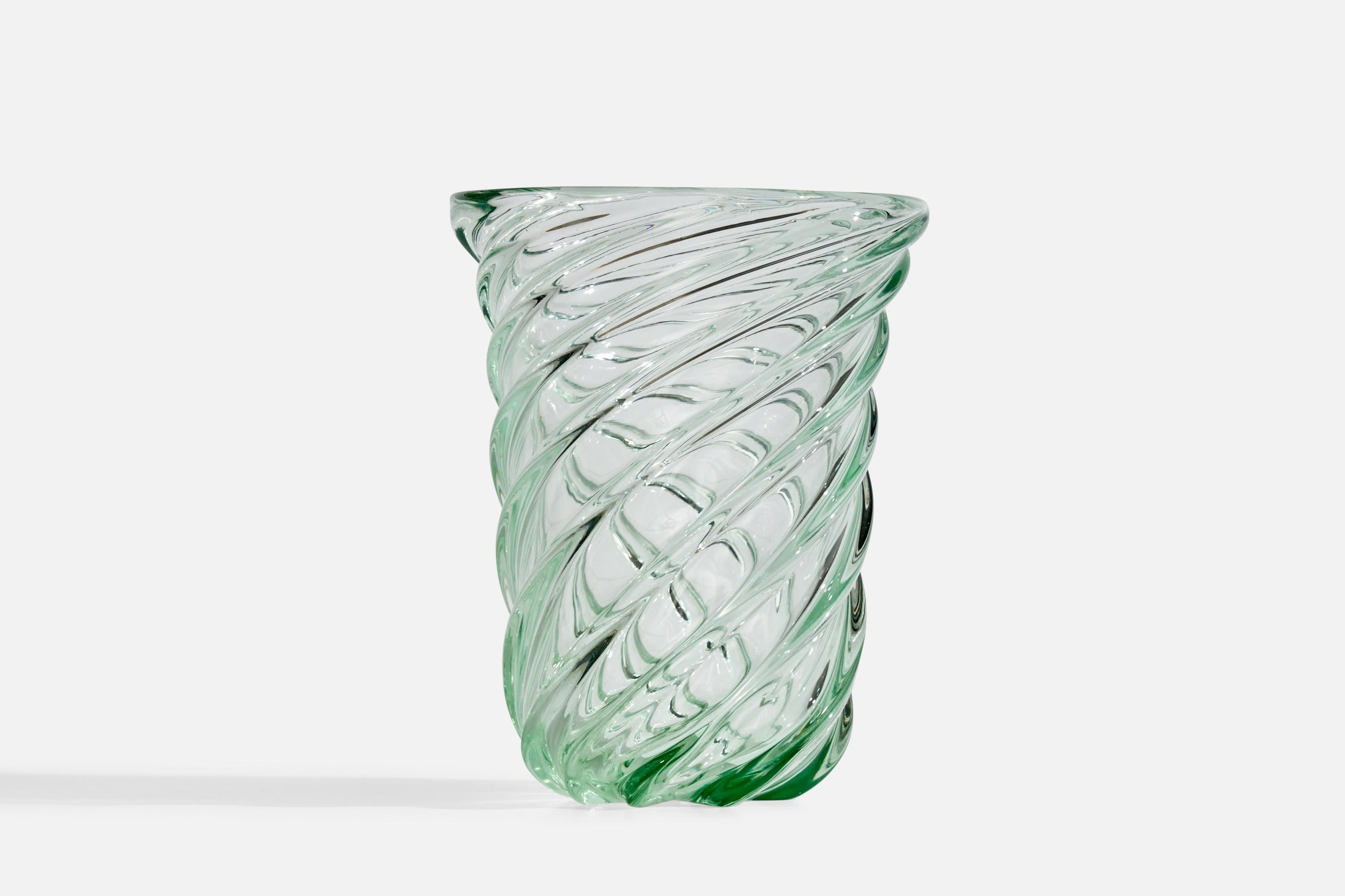 Scandinavo moderno Johansfors Glasbruk, Vaso, Vetro, Svezia, anni '1930 in vendita