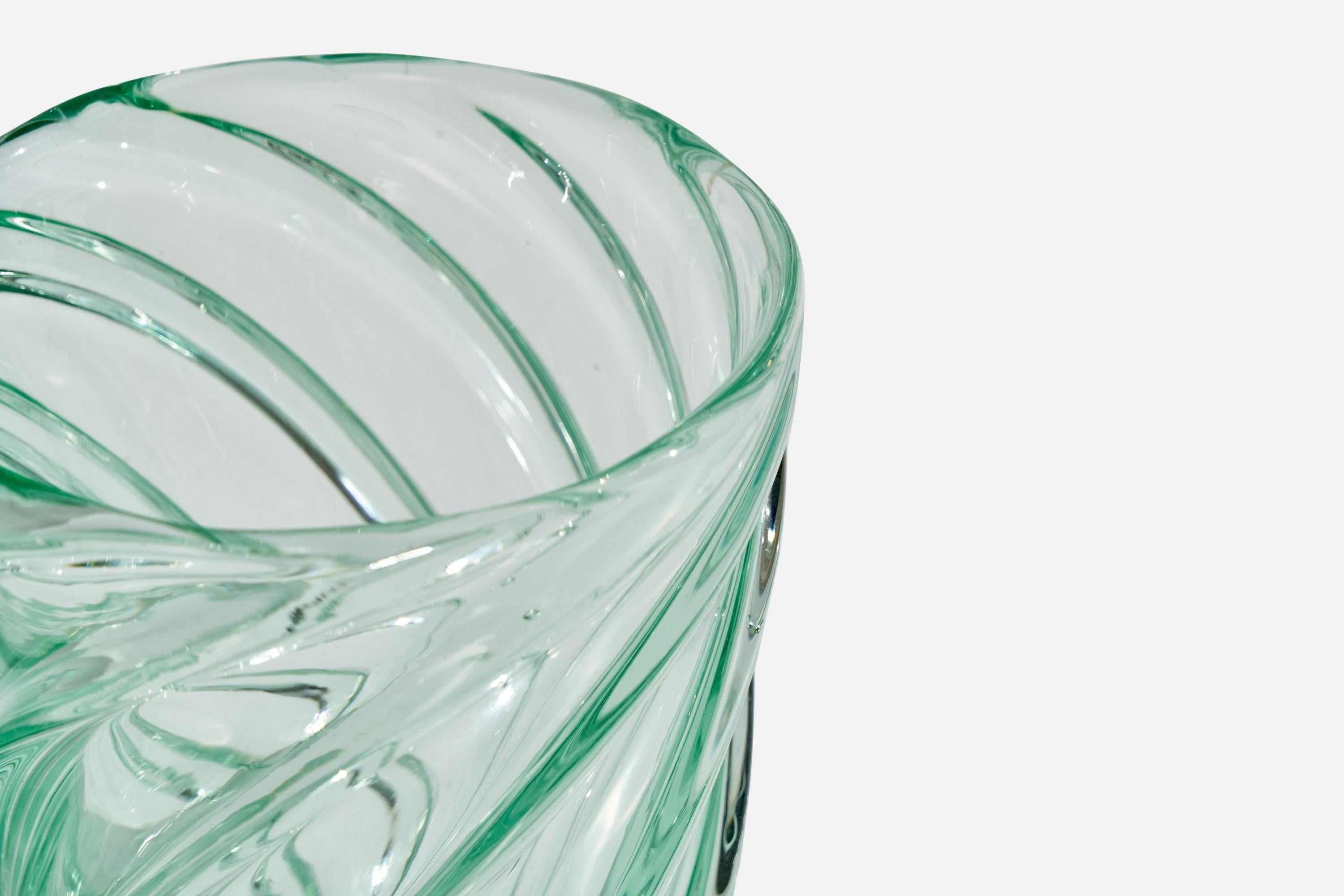 Metà XX secolo Johansfors Glasbruk, Vaso, Vetro, Svezia, anni '1930 in vendita