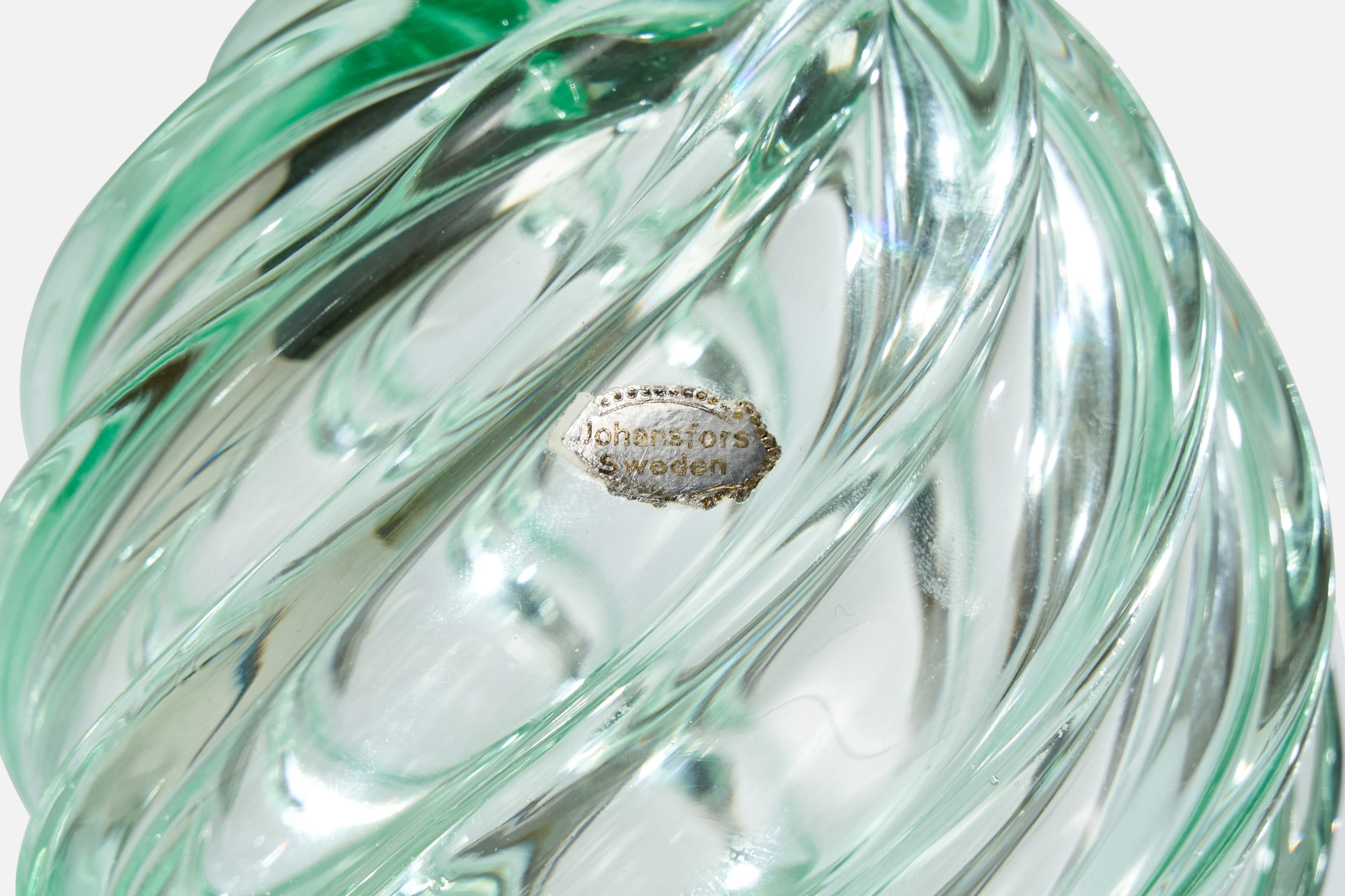 Johansfors Glasbruk, Vaso, Vetro, Svezia, anni '1940 in vendita 1