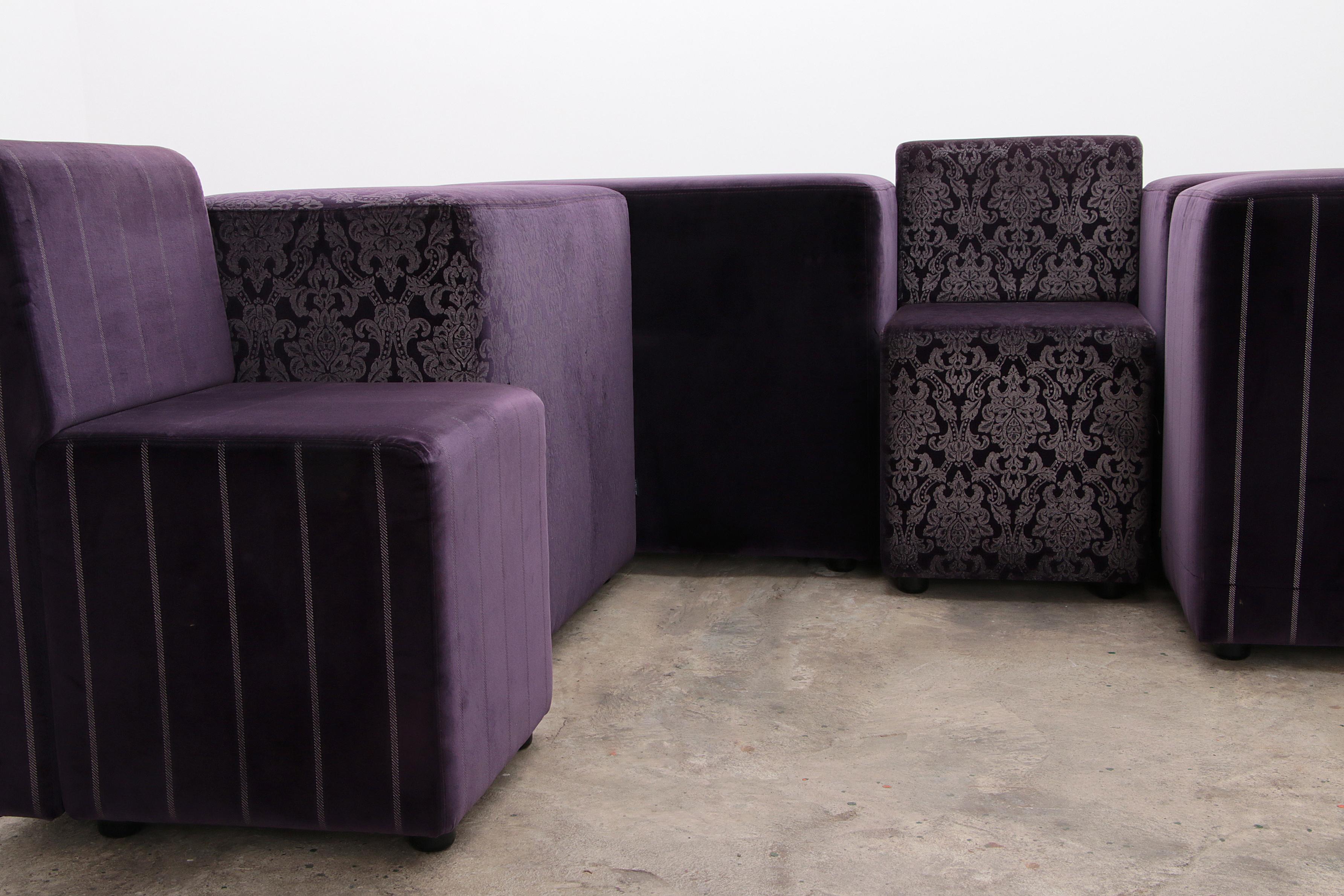 Johanson Velvet Modular Set - Perfect for Hotel or Waiting Room For Sale 4