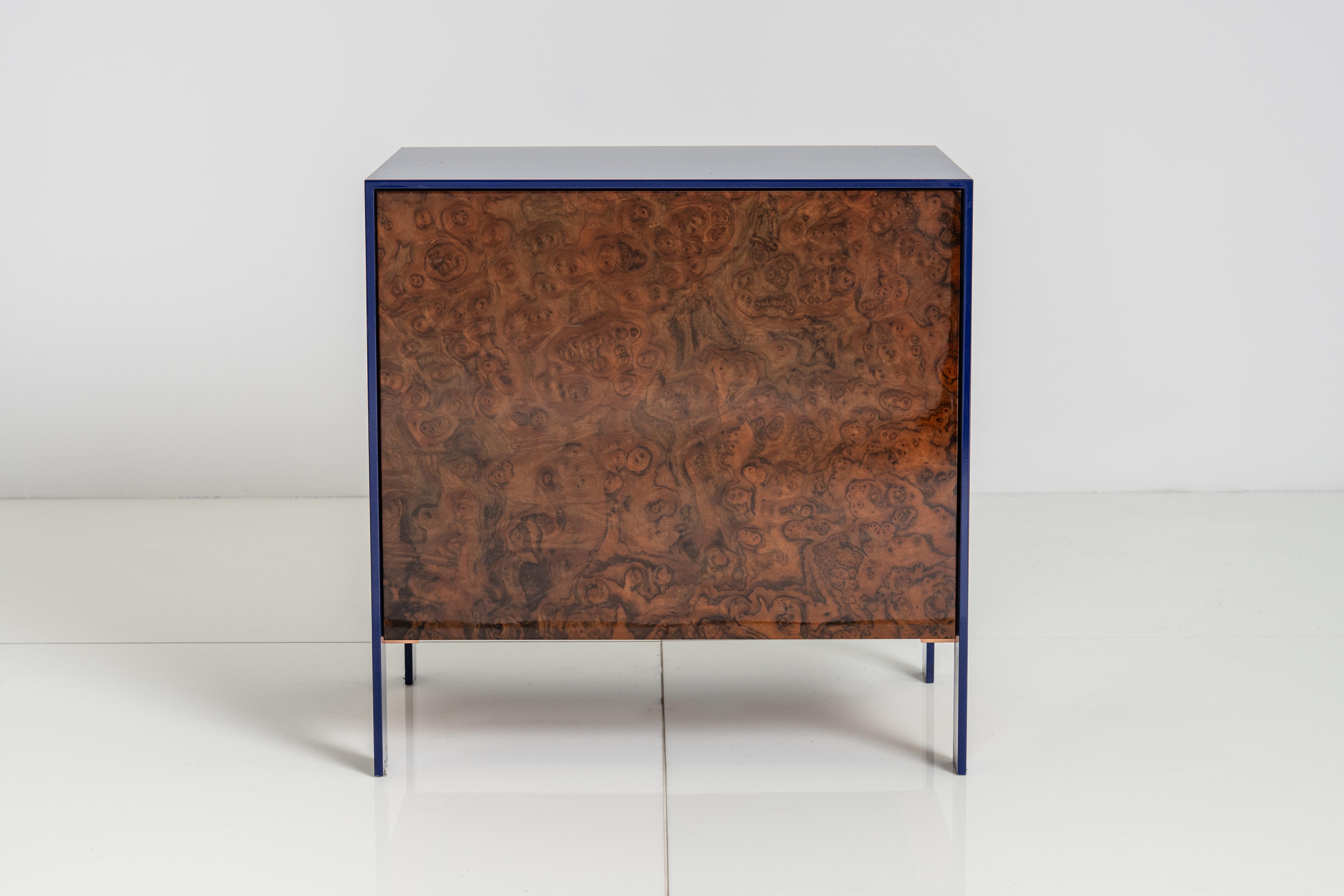American Johansson Cabinet End Table Walnut Burl For Sale