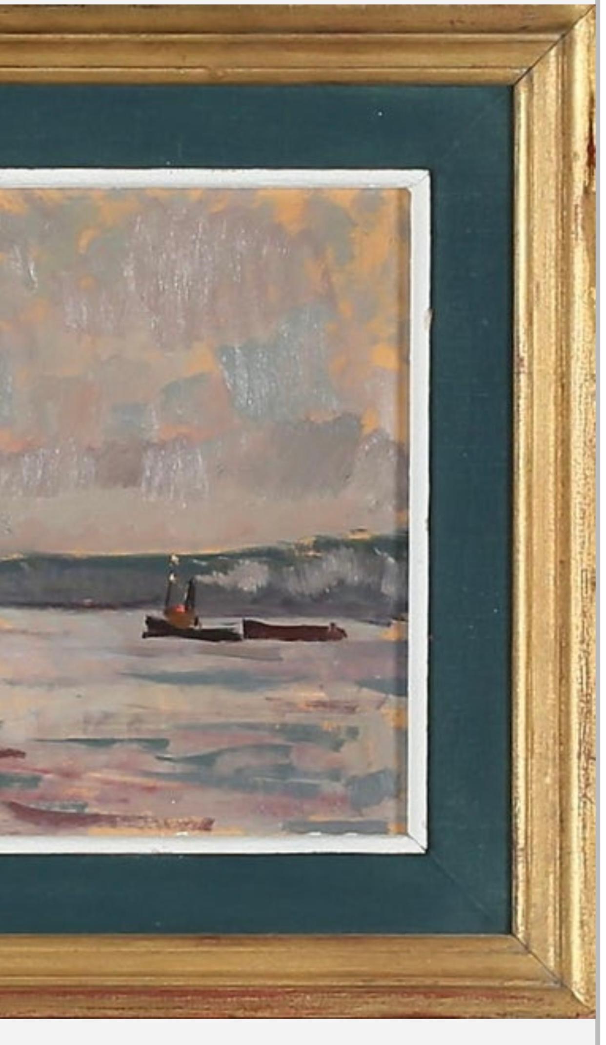 Johansson Coastal Landscape Oil Painting In Good Condition In New York, NY