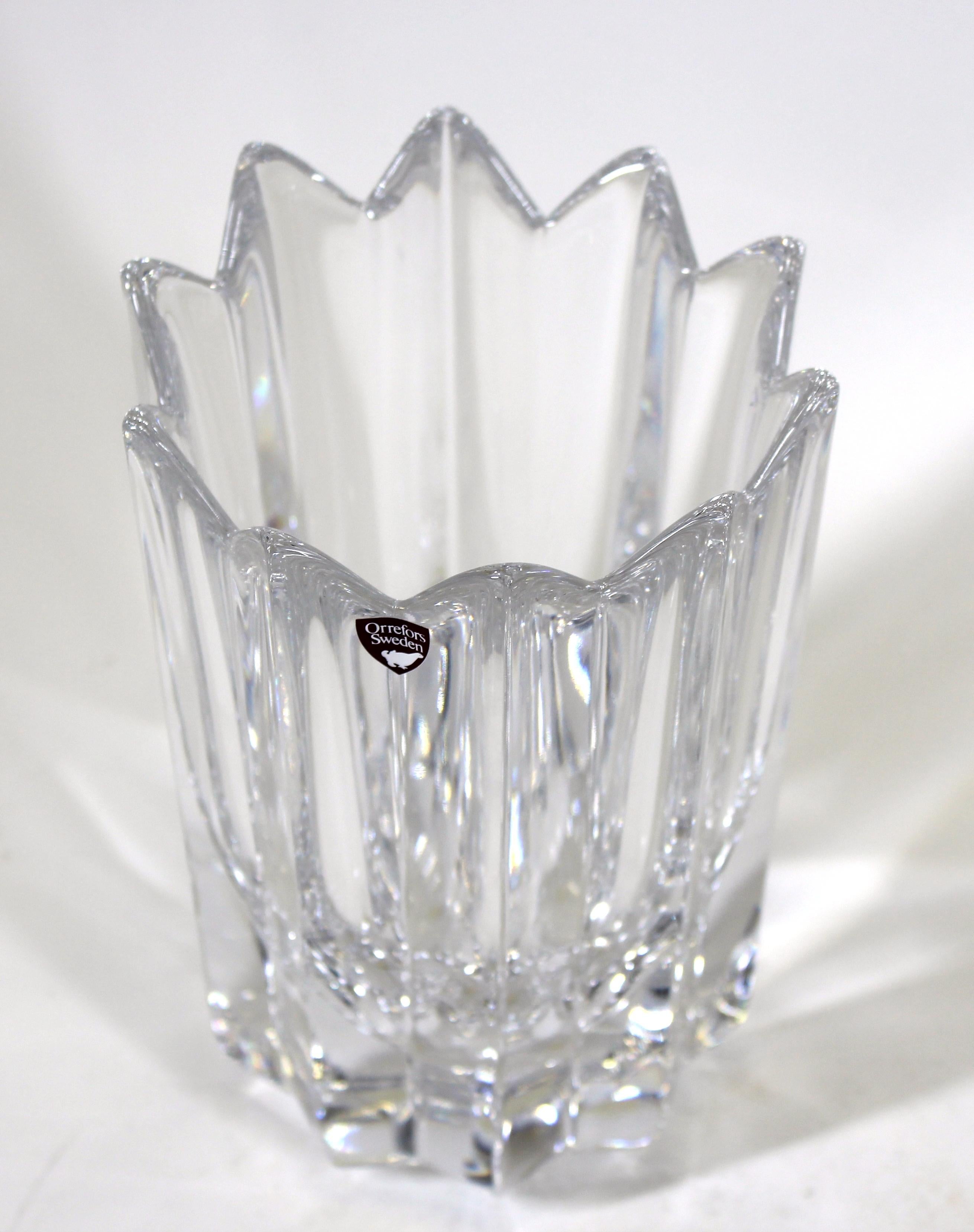 orrefors glass vase