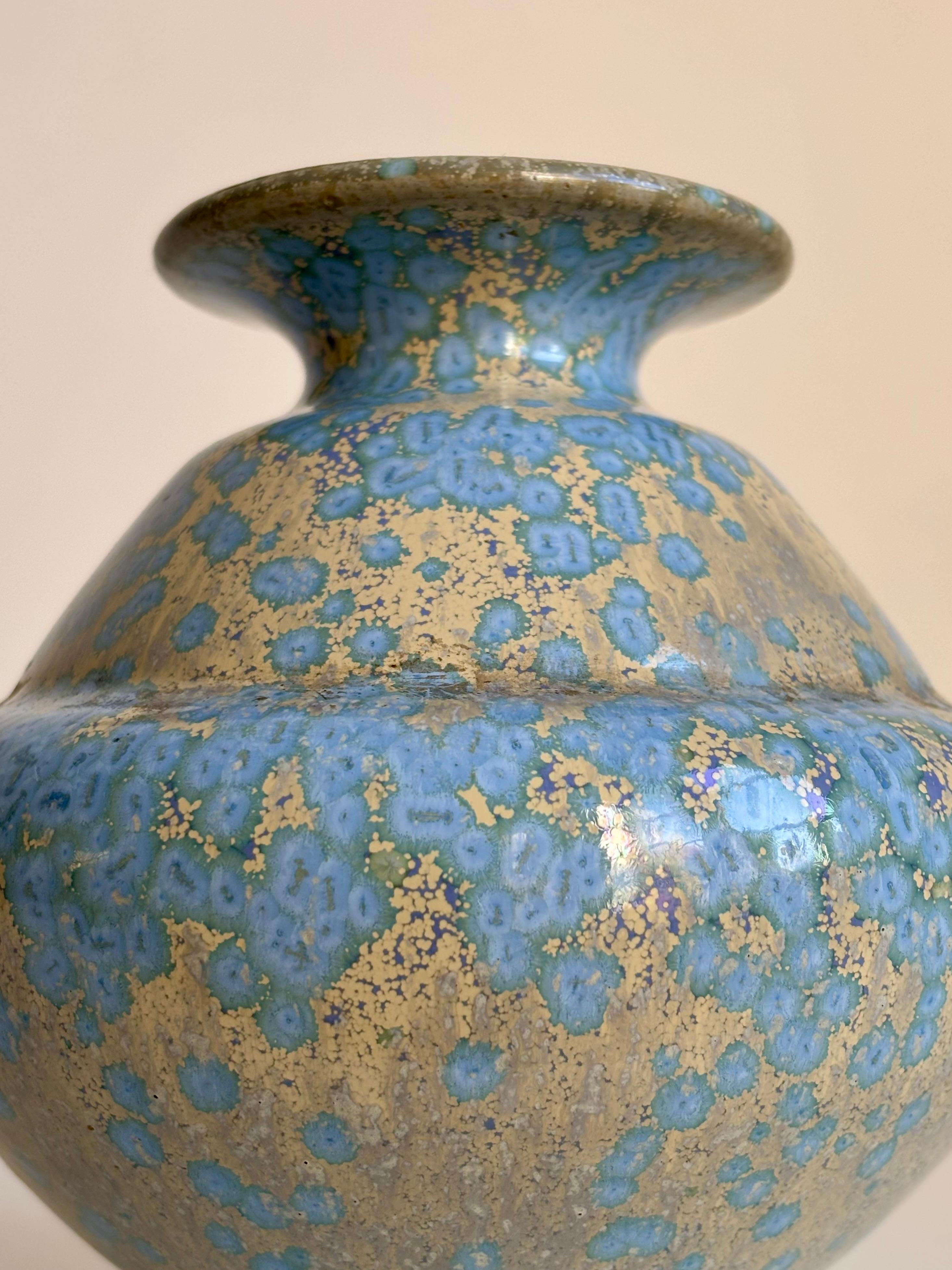 Svedese Vaso Johansson Höganäs blu oro maculato, 1967 in vendita