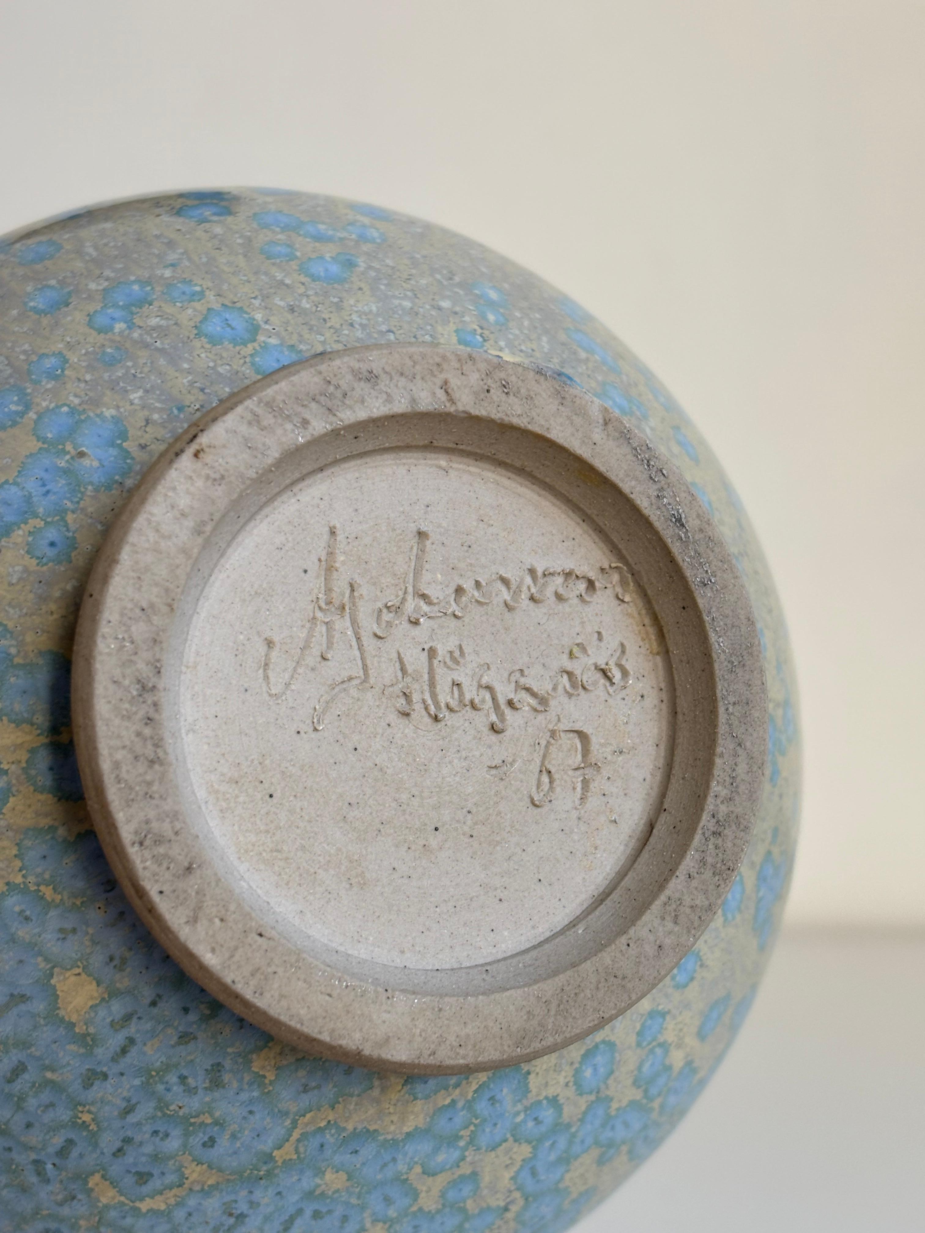XX secolo Vaso Johansson Höganäs blu oro maculato, 1967 in vendita