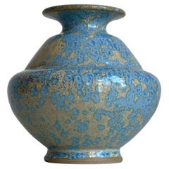 Johansson Höganäs Blue Gold Speckled Vase, 1967