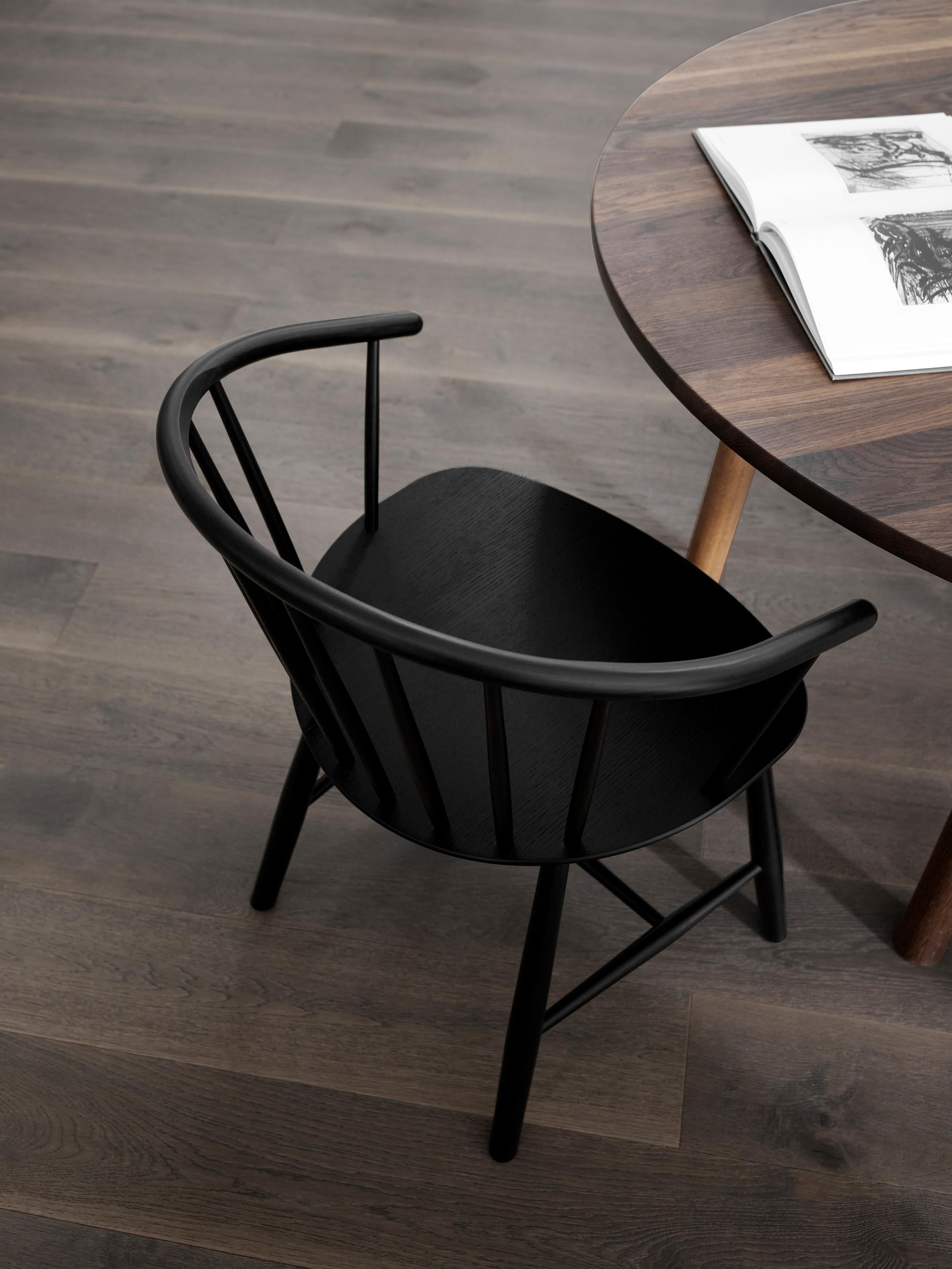 Johansson J64 Chair - Black Ash - by Ejvind A. Johansson for Fredericia For Sale 3