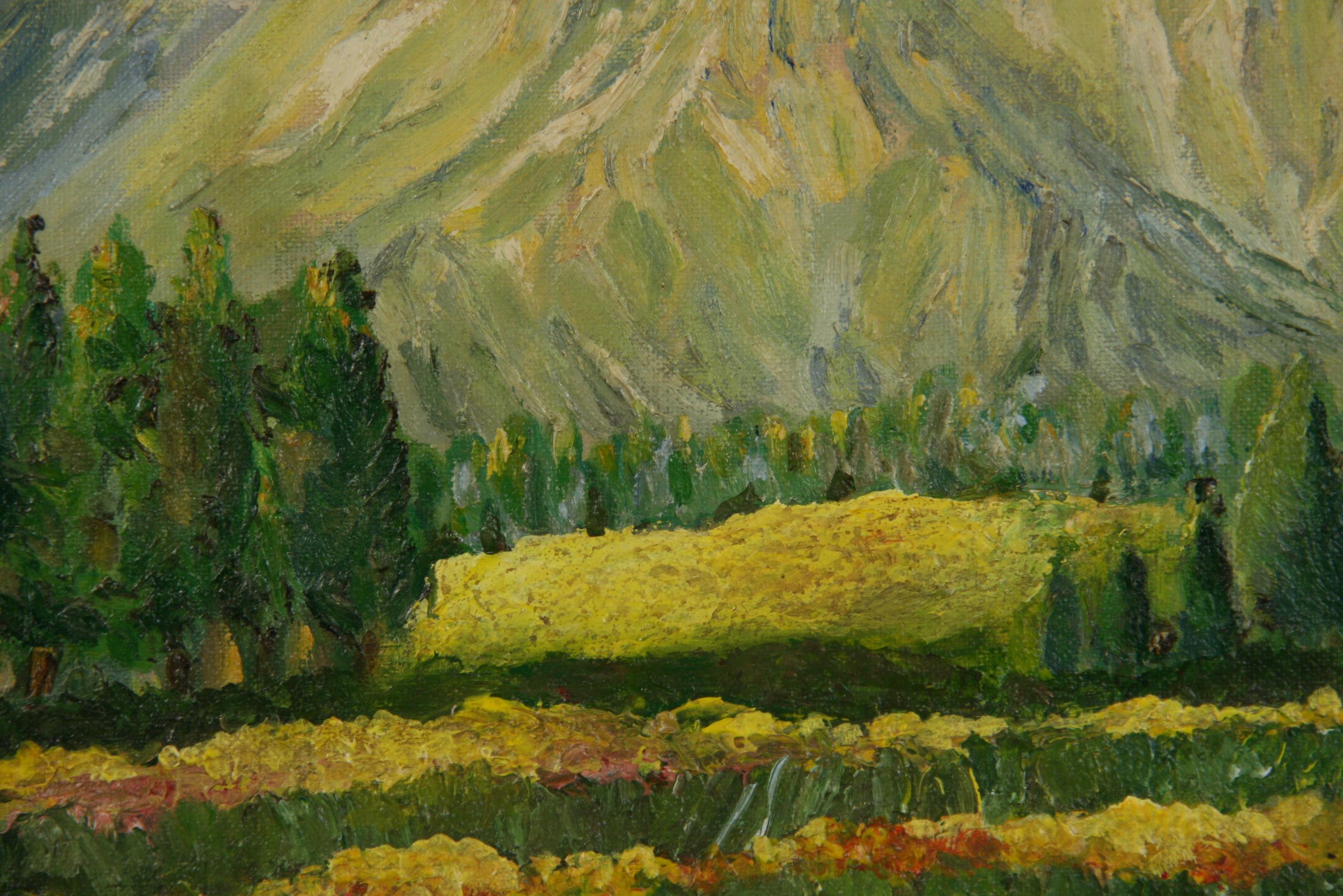 Pintura Paisaje de los Alpes en venta 2
