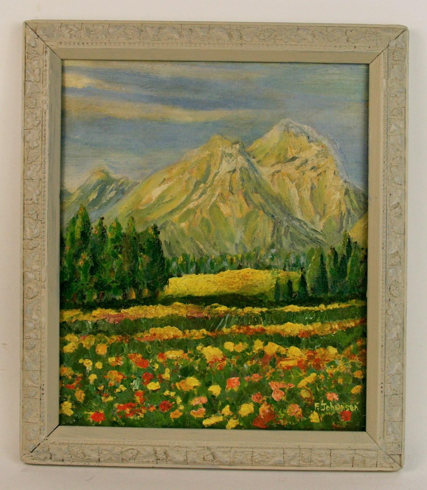 Pintura Paisaje de los Alpes en venta 3