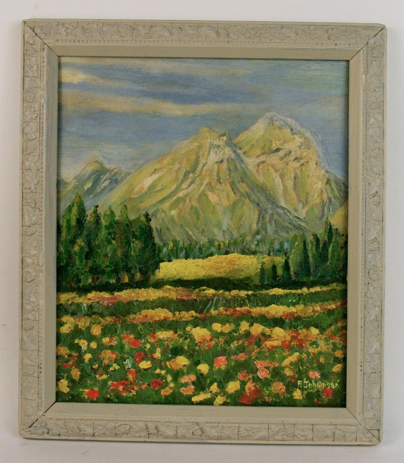 Pintura Paisaje de los Alpes en venta 4