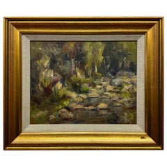 John A Dominique (1893-1994) Beautiful Abstract Impressionist Landscape