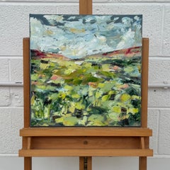 Impasto Abstract Landscape Painting of English Moorland by British Artist