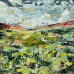 Impasto Abstract Landscape Painting of English Moorland by British Artist
