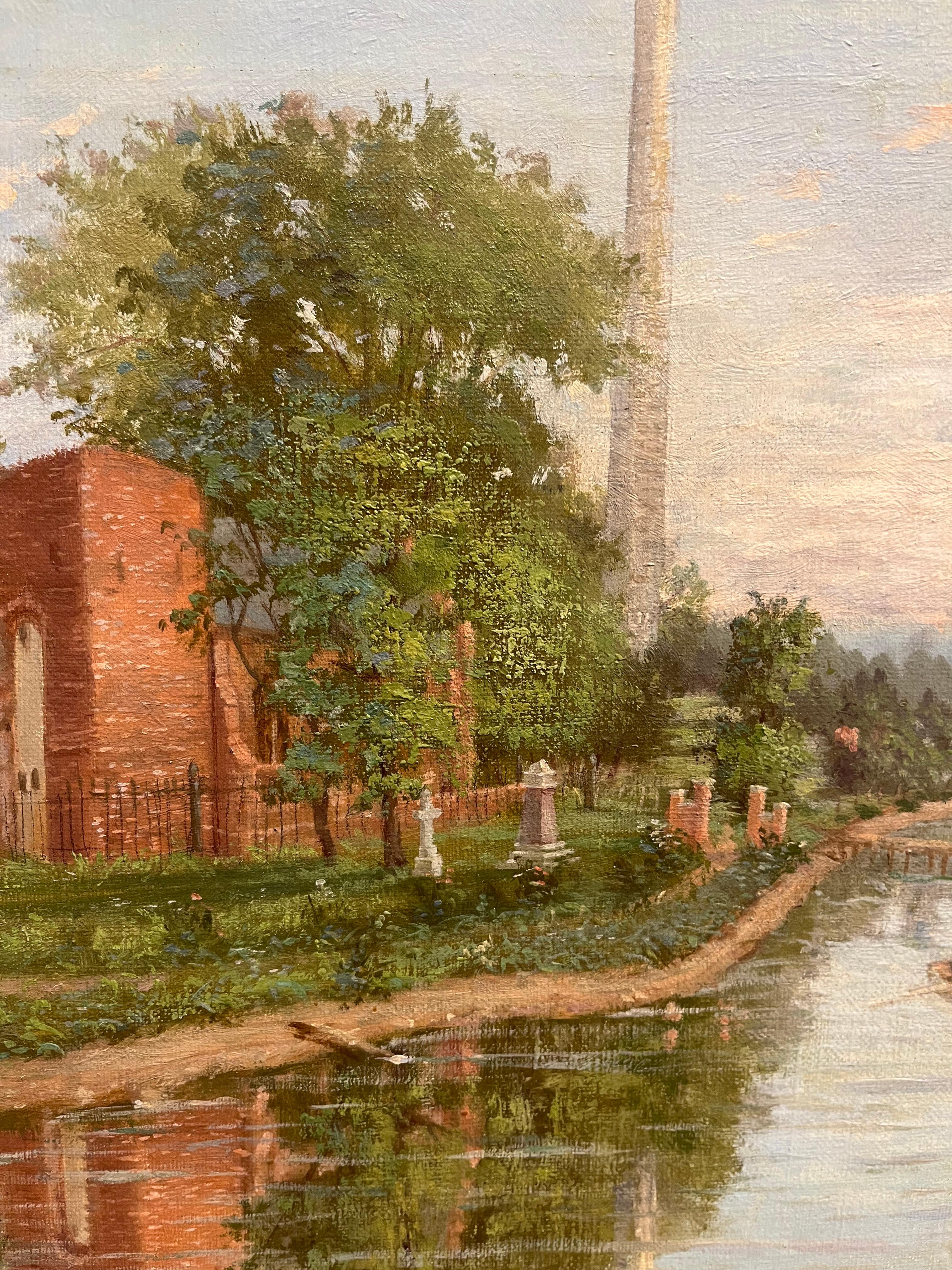Jamestown, Virginia Paesaggio - Landscape Painting Marrone di John A Mooney