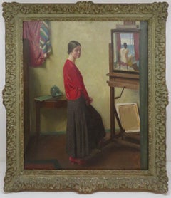 John A Robinson MODERN BRITISH original Studio Portrait - Oil Painting c.1930
