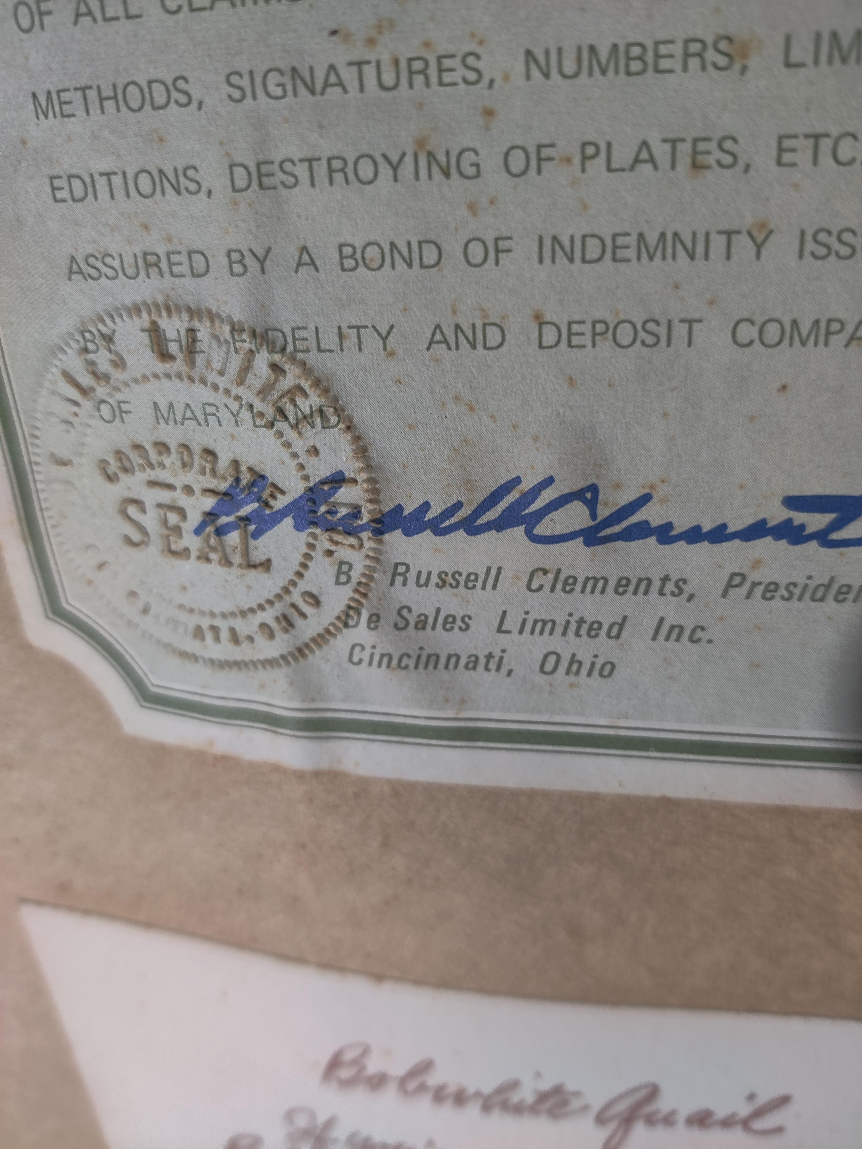 John A. Ruthven Firmado y Número de Cardenales en venta 7