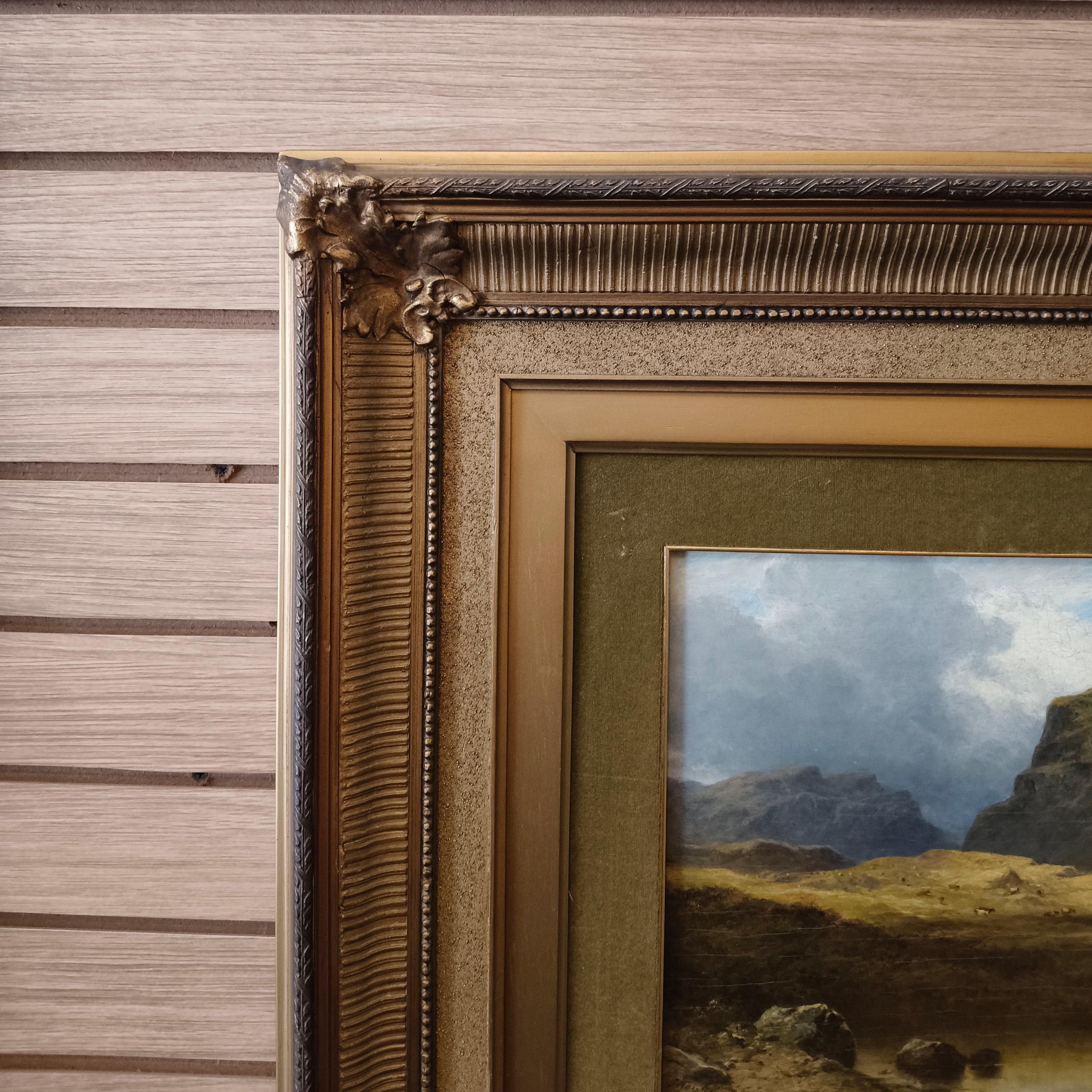 John Adam Houston 1884 Öl auf Karton Landschaftsgemälde im Zustand „Gut“ im Angebot in Mexico City, MX