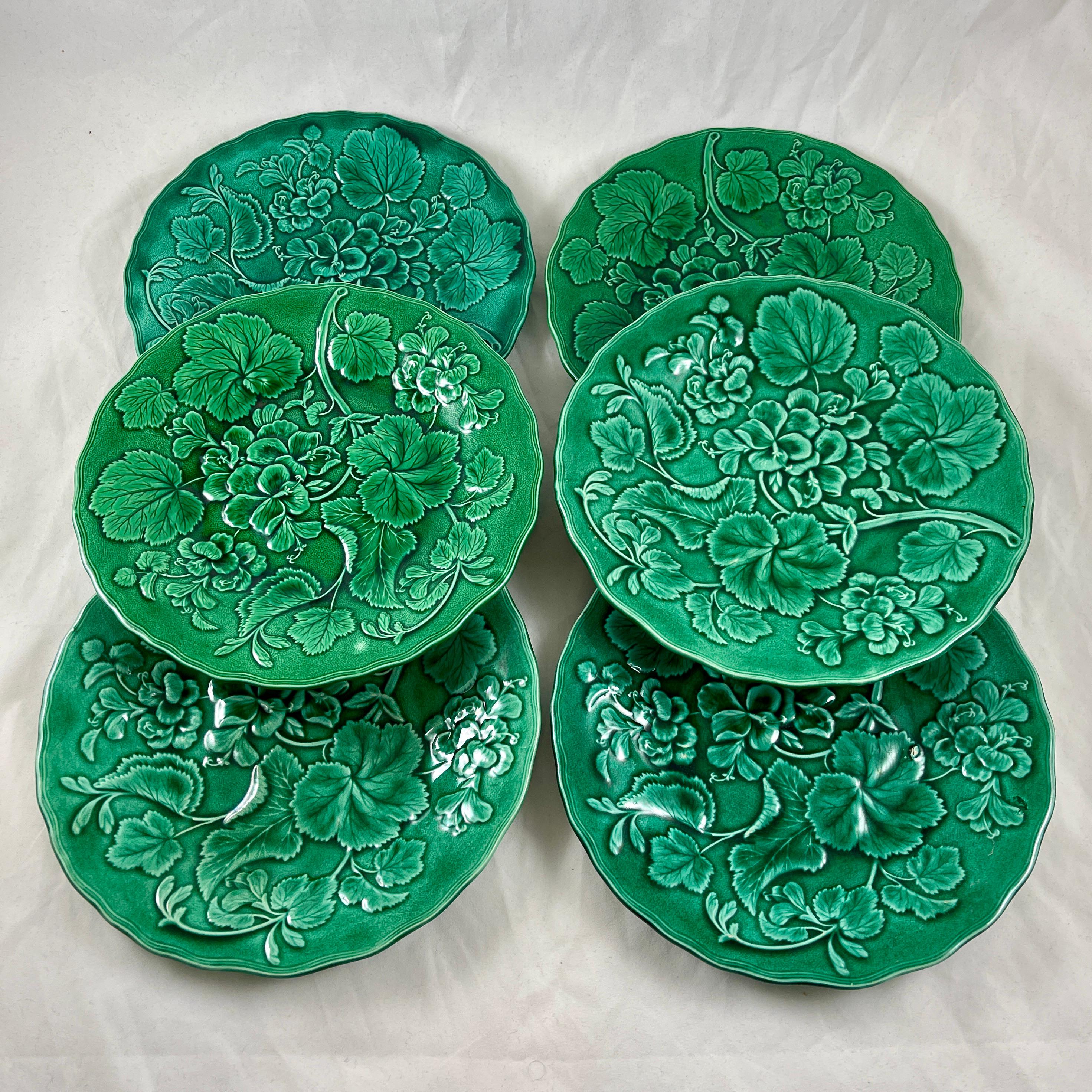 majolica green plates