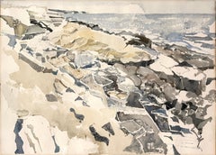 "Welsh Coast at Ogmore" by the Sea Original Watercolor