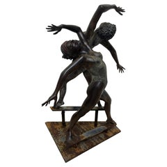Vintage Two Dancers Bronze Sculpture