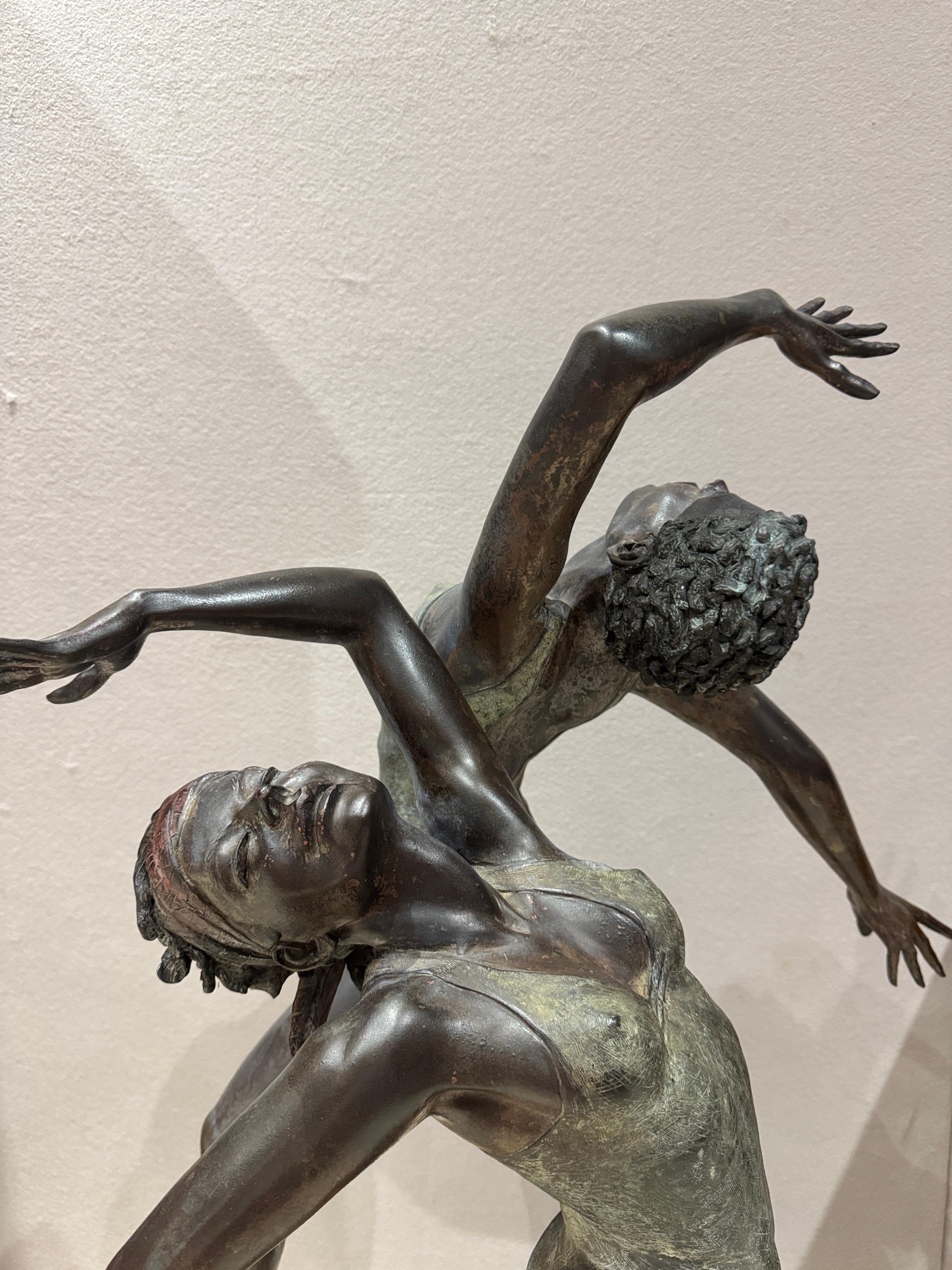 Two Dancers Garden Bronze Sculpture For Sale 6