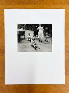 New York Scene (Sidewalk Race) Silver Gelatin Print, Mid-20th Century